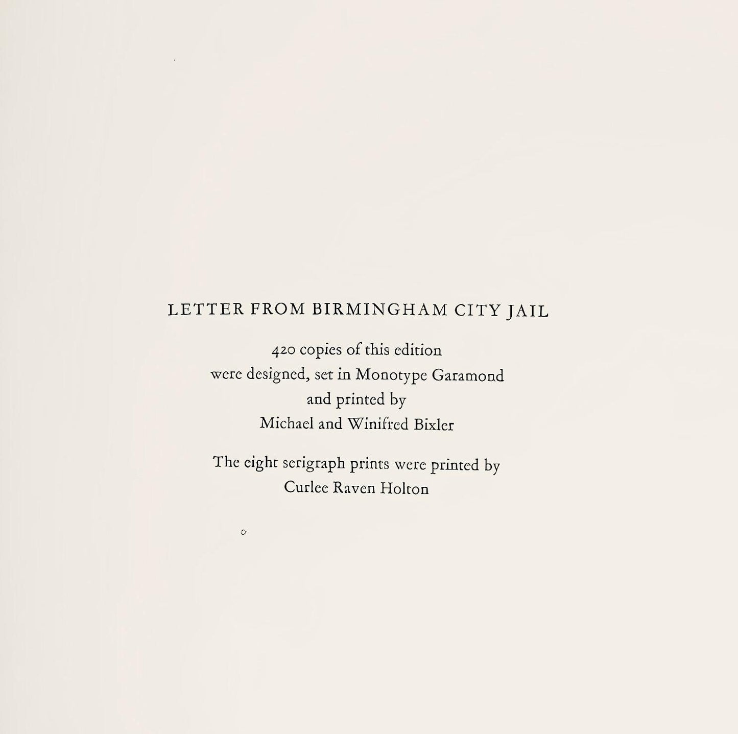 Faith Ringgold, For Whites Only, Letter From Birmingham City Jail, Silkscreen
