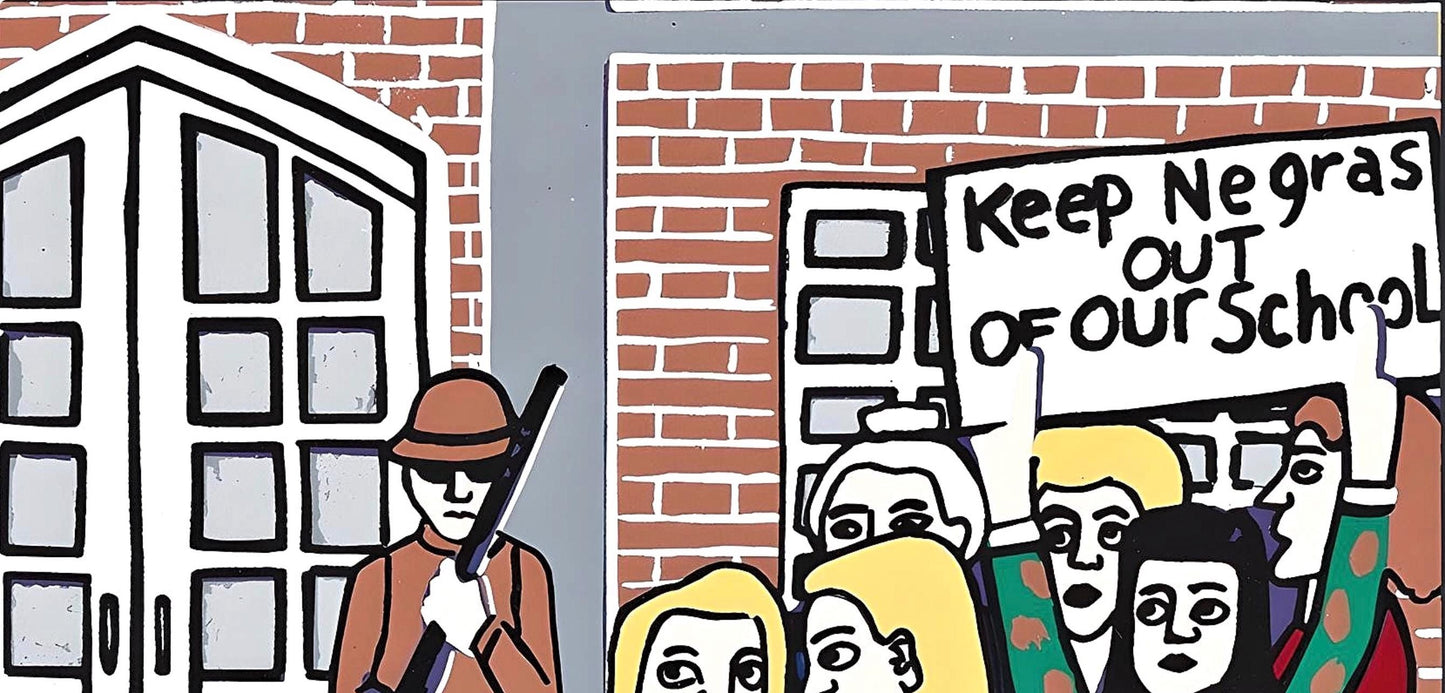 Faith Ringgold, Brown Versus Board Of Education, Letter From Birmingham City Jail, Silkscreen