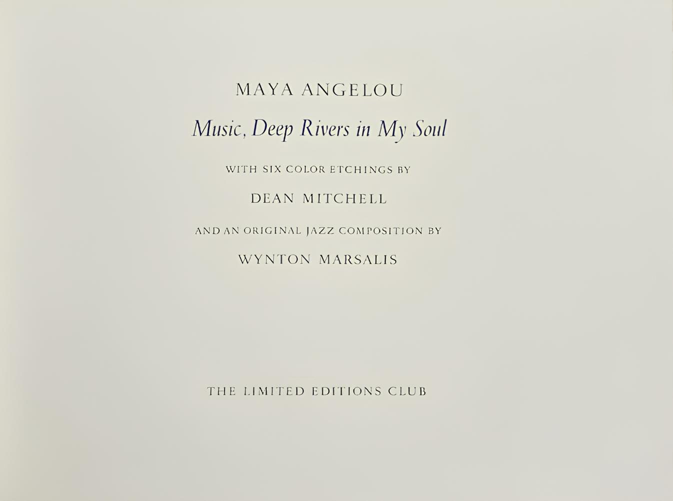 Dean Mitchell, E Pluribus Unum, Music, Deep Rivers In My Soul, Etching