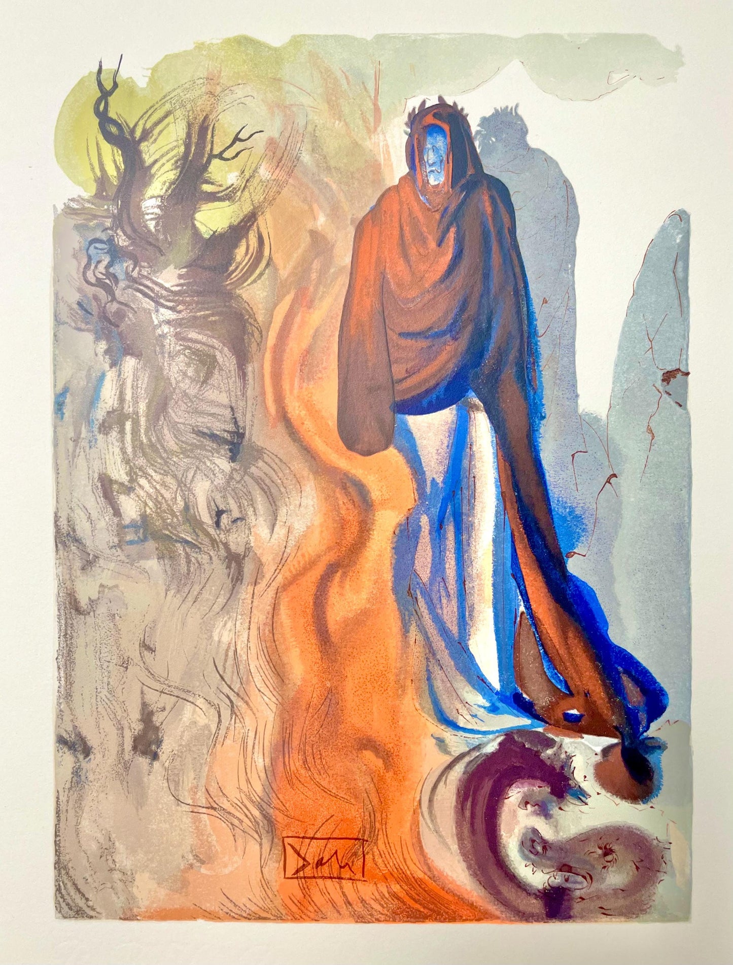 Salvador Dali, Hlle Xxxiv (Field 189-200; Michler/Lpsinger 1039-1138), Die Gttliche Komdie, Signed,