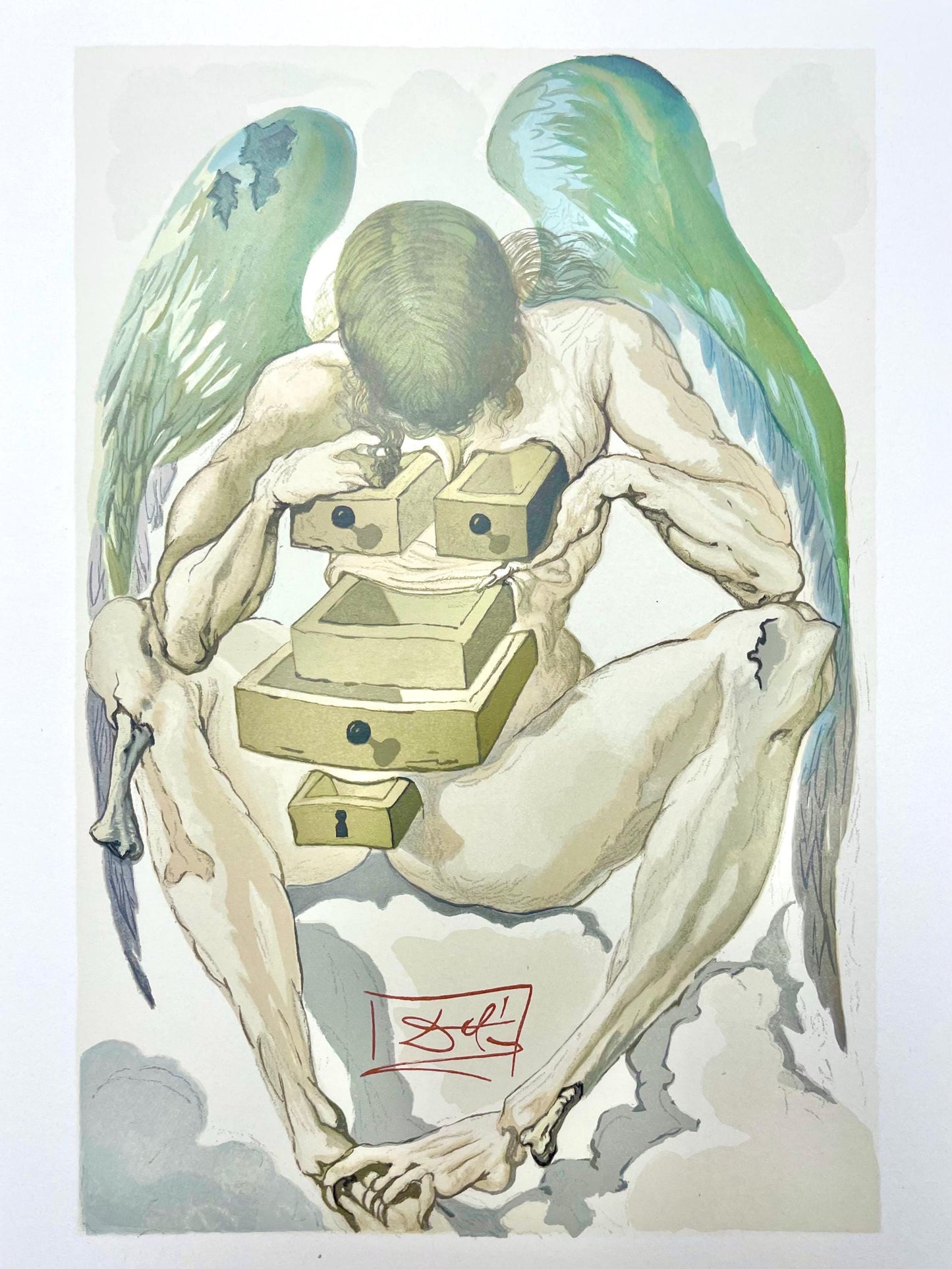 Salvador Dali, Fegefeuer I (Field 189-200; Michler/Lpsinger 1039-1138), Die Gttliche Komdie,