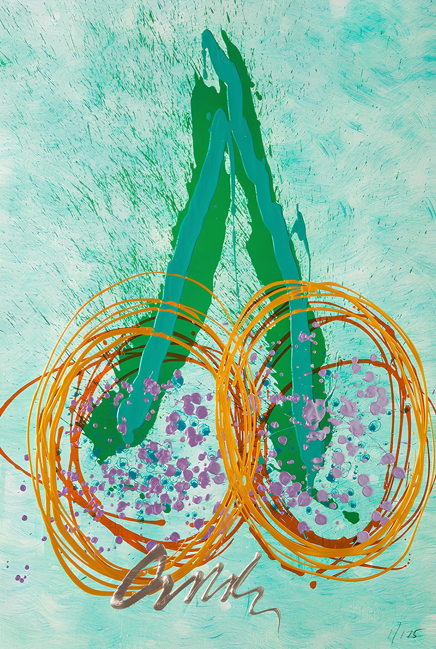 Dale Chihuly, Composition, Float Series, Mixed Media Lithograph