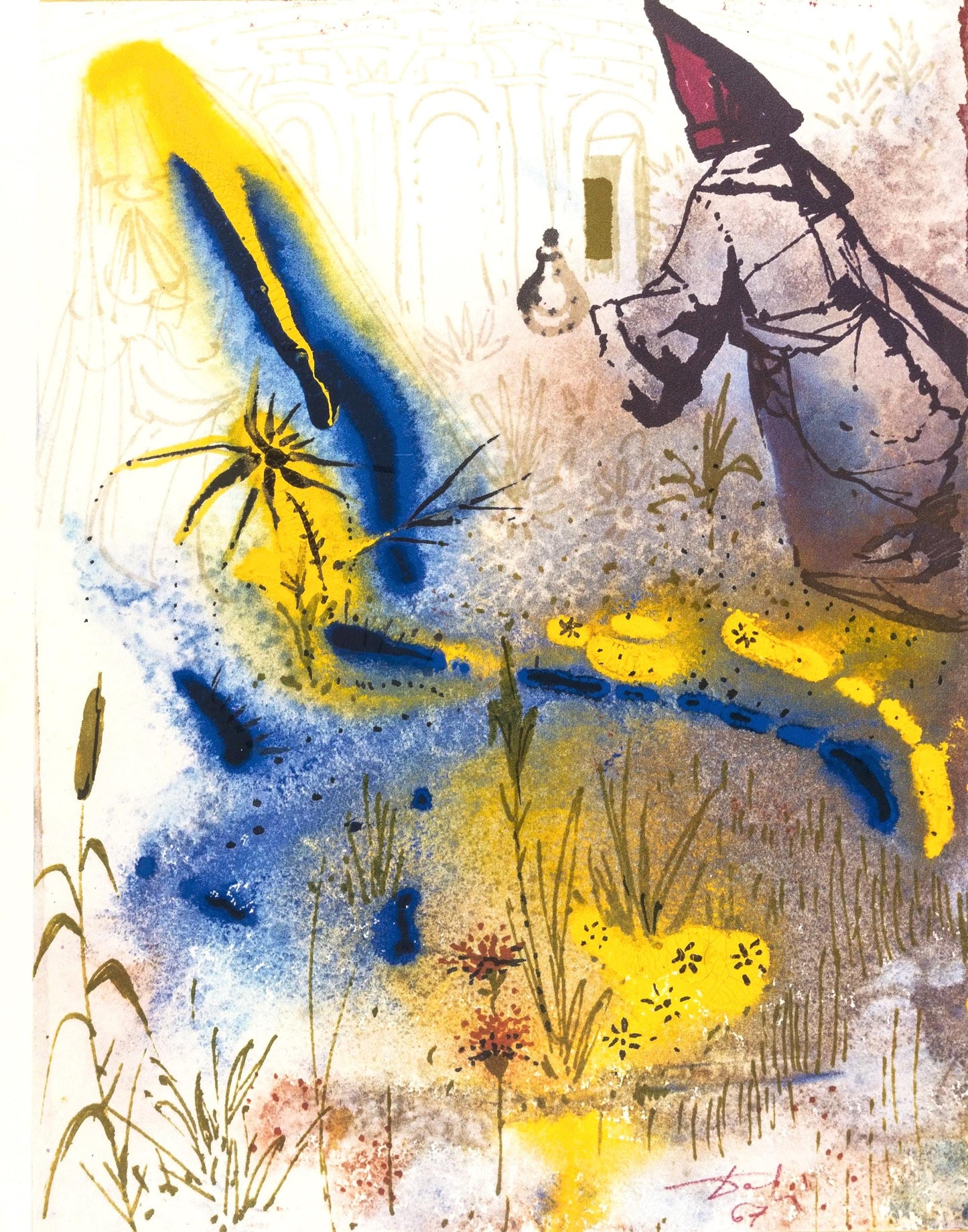 Salvador Dali, Composition (Michler/Lpsinger 1601), Romeo E Giulietta, Lithograph And Silkscreen