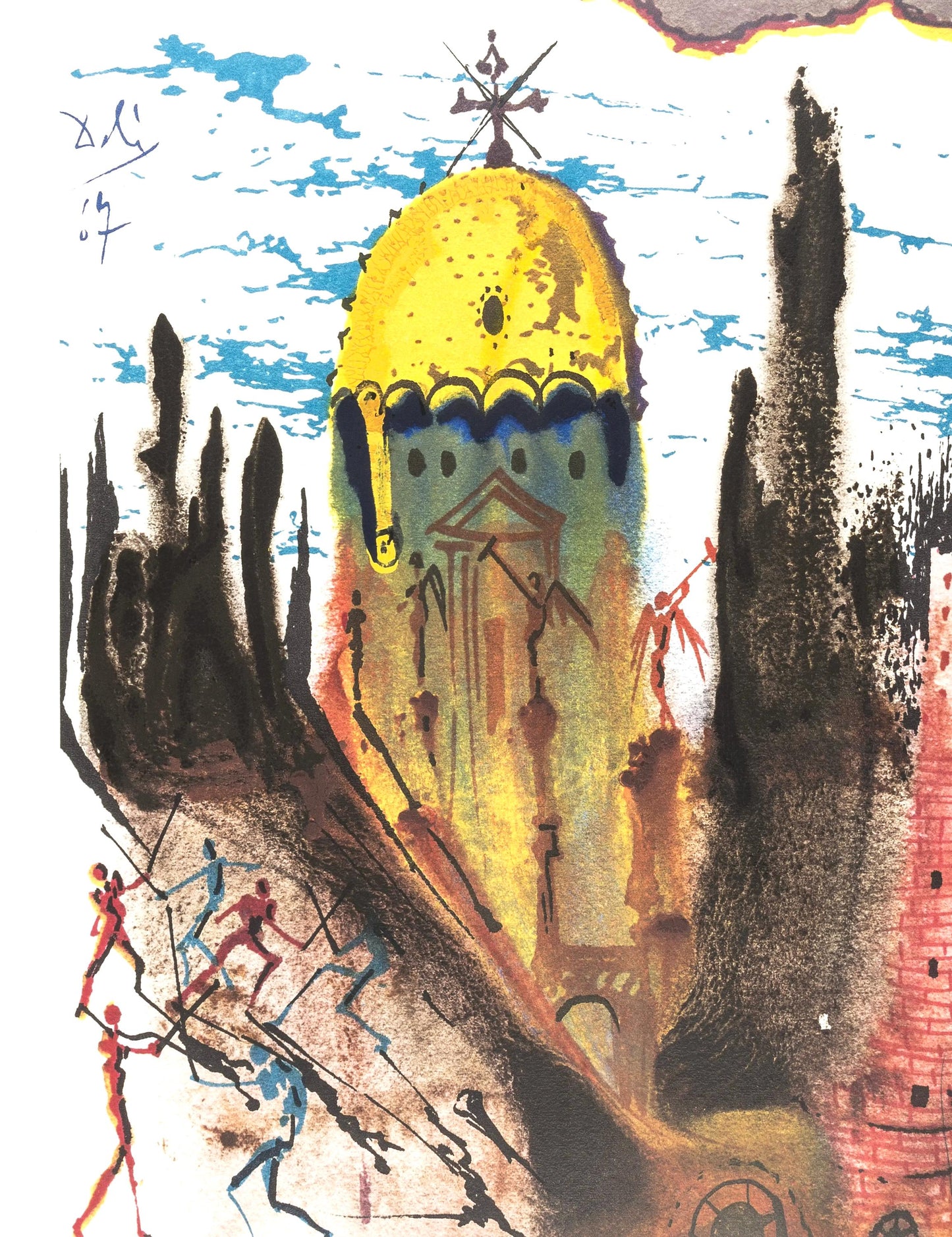 Salvador Dali, Composition (Michler/Lpsinger 1601), Romeo E Giulietta, Lithograph And Silkscreen