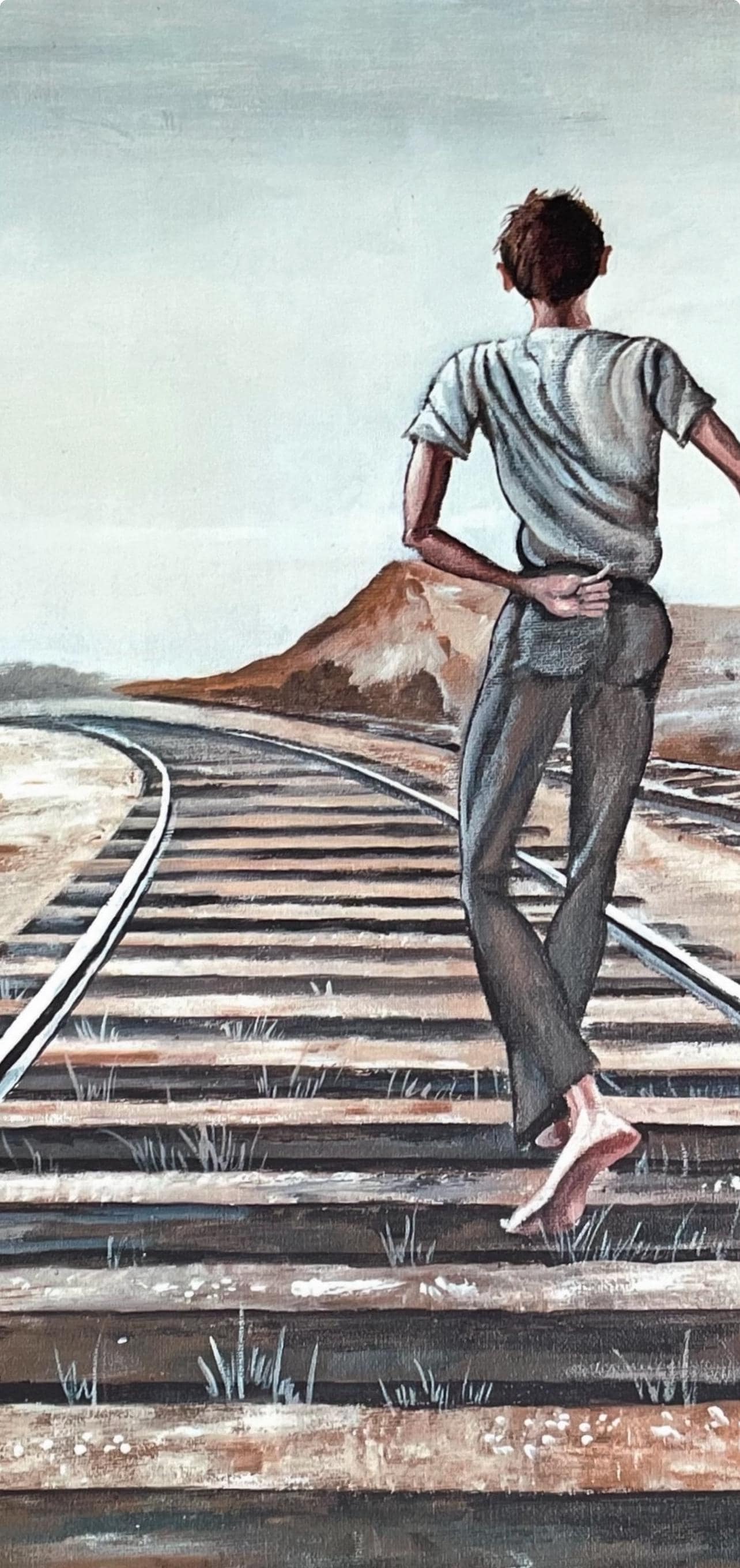 Ernie Barnes, Destination Unknown, Lithograph