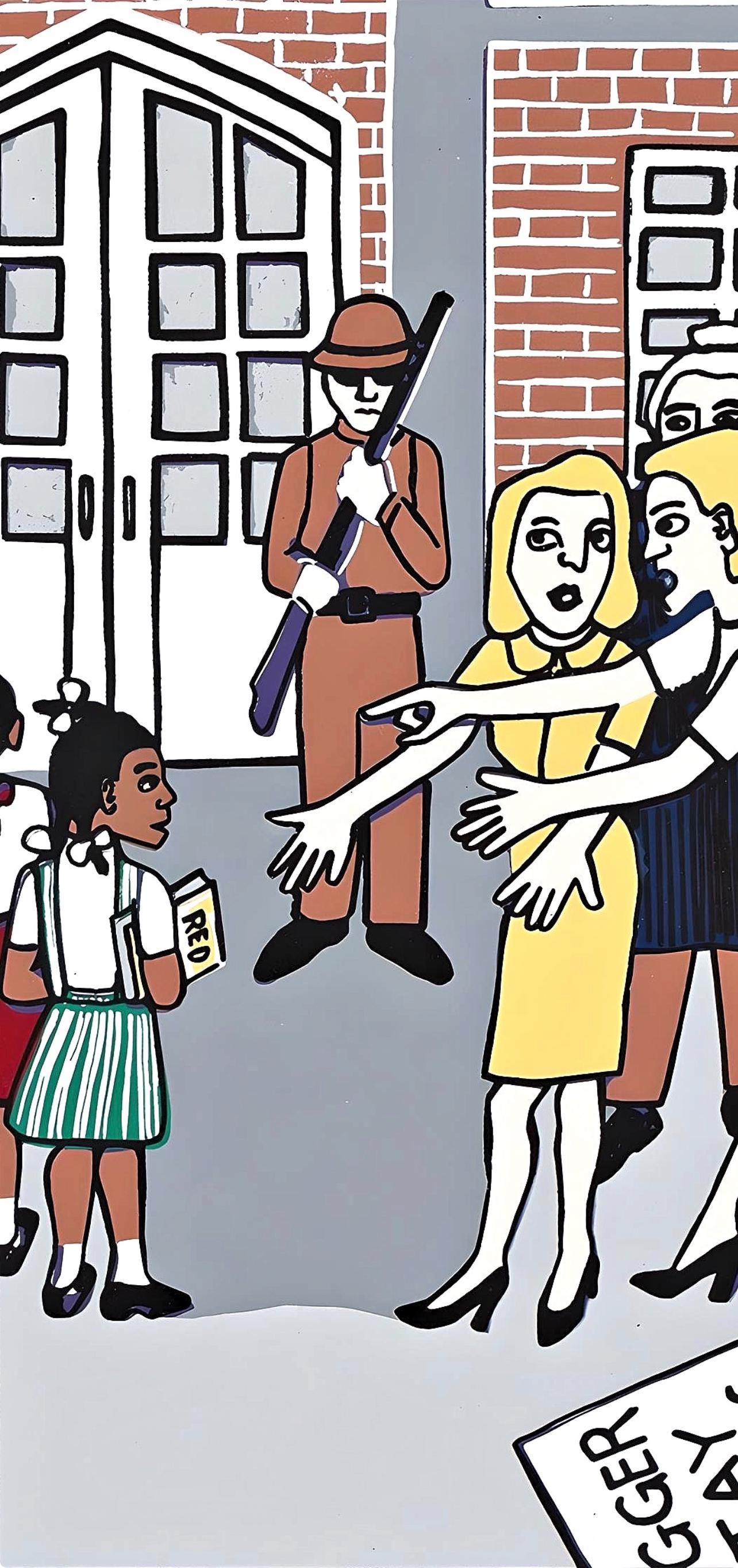 Faith Ringgold, Brown Versus Board Of Education, Letter From Birmingham City Jail, Silkscreen