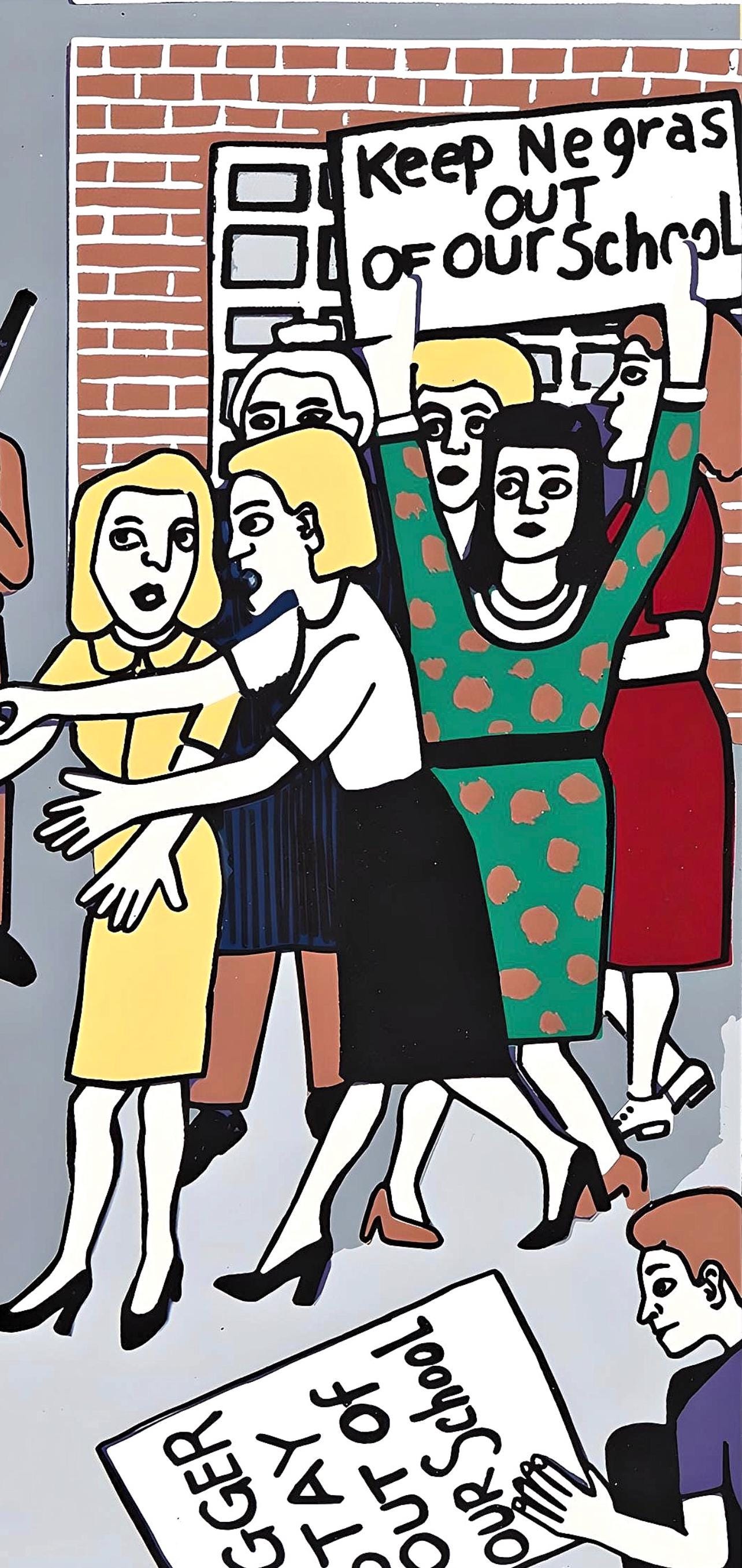 Faith Ringgold, Brown Versus Board Of Education, Letter From Birmingham City Jail, Silkscreen