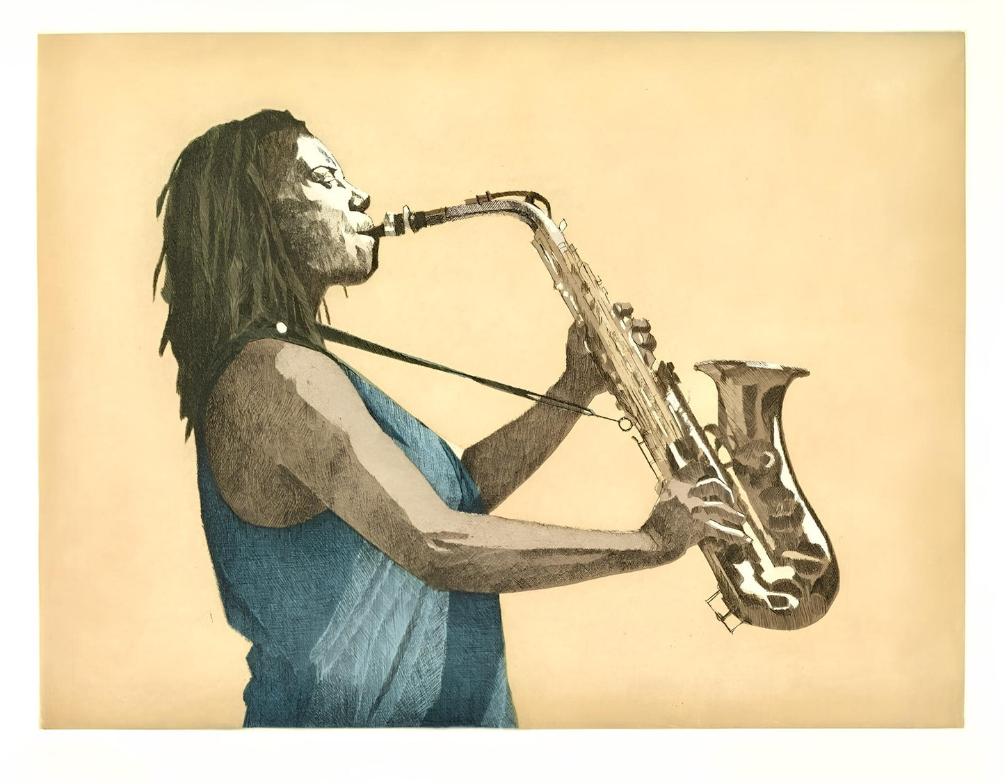 Dean Mitchell, Bathed In Light, Music, Deep Rivers In My Soul, Etching