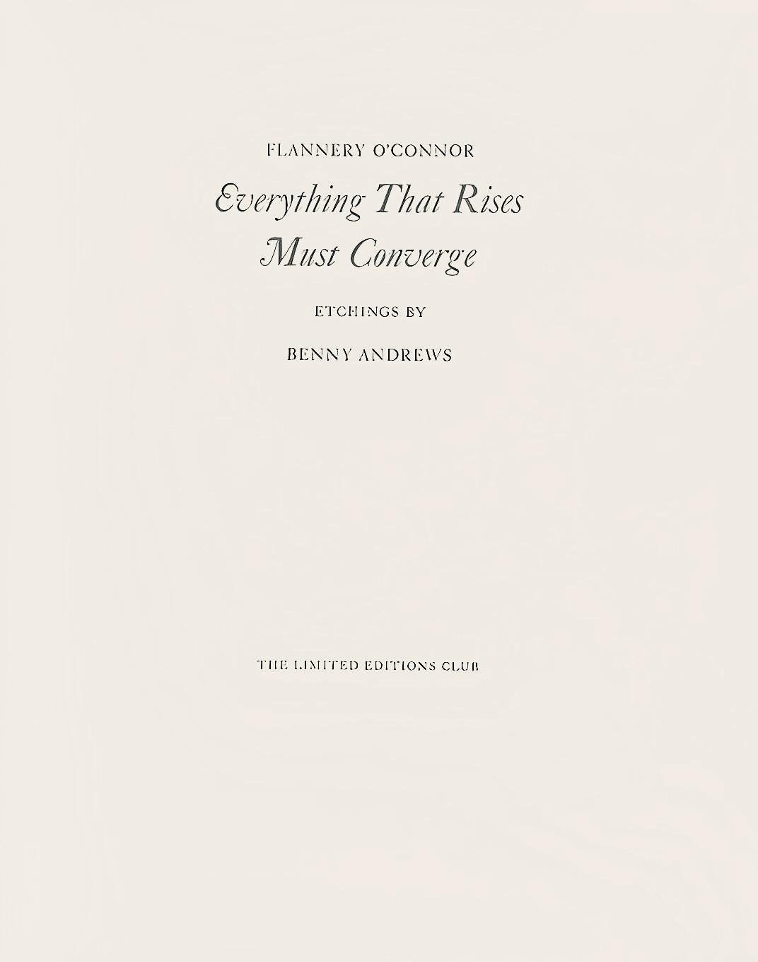 Benny Andrews, Composition, Everything That Rises Must Converge, Etching