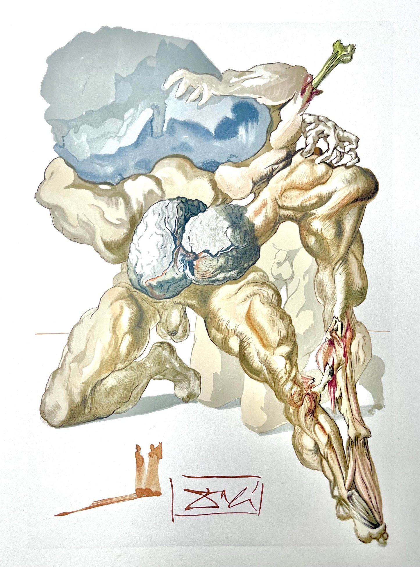Salvador Dali, Hlle Vii (Field 189-200; Michler/Lpsinger 1039-1138), Die Gttliche Komdie, Signed,