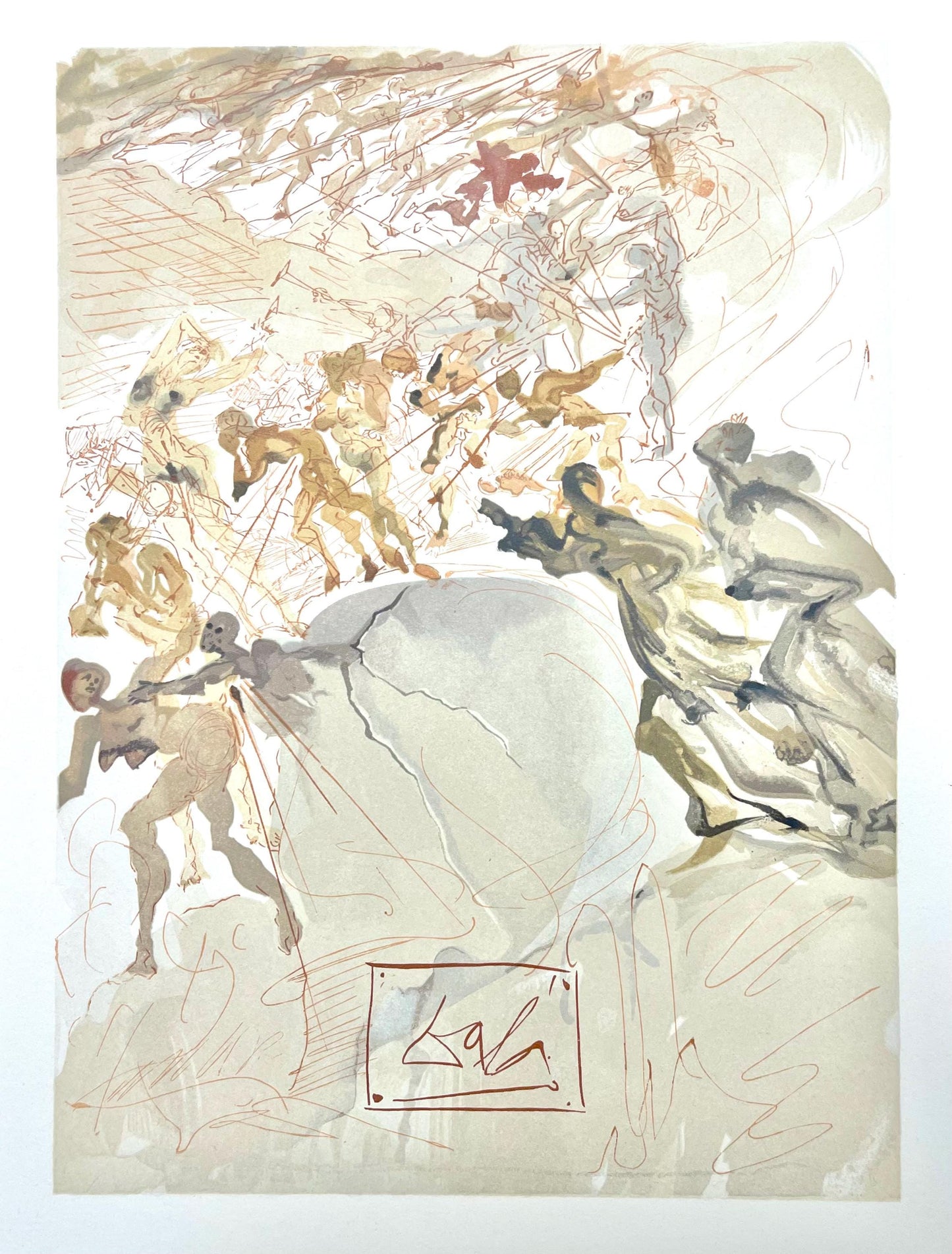 Salvador Dali, Fegefeuer Xxv (Field 189-200; Michler/Lpsinger 1039-1138), Die Gttliche Komdie,