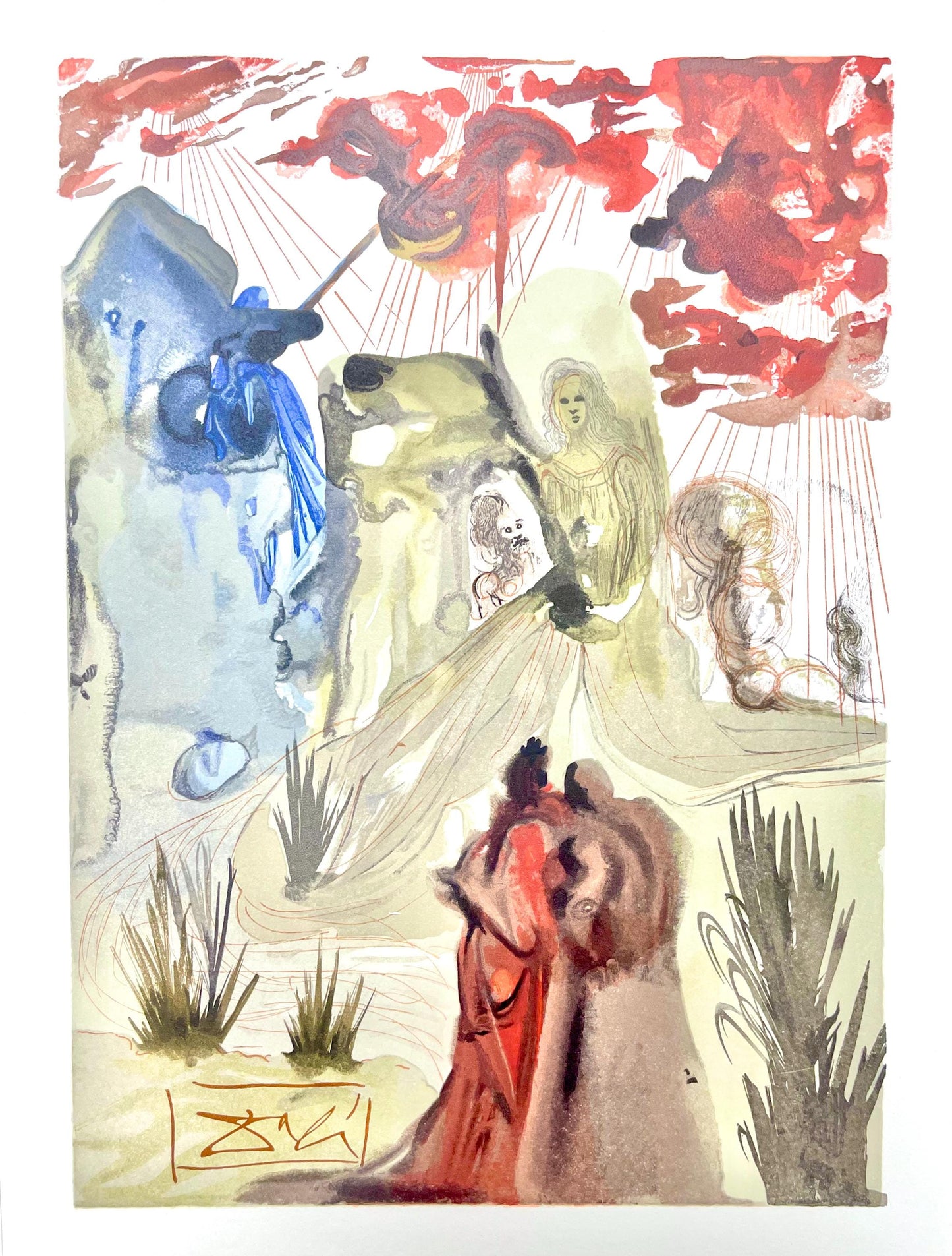 Salvador Dali, Fegefeuer Xxviii (Field 189-200; Michler/Lpsinger 1039-1138), Die Gttliche Komdie,