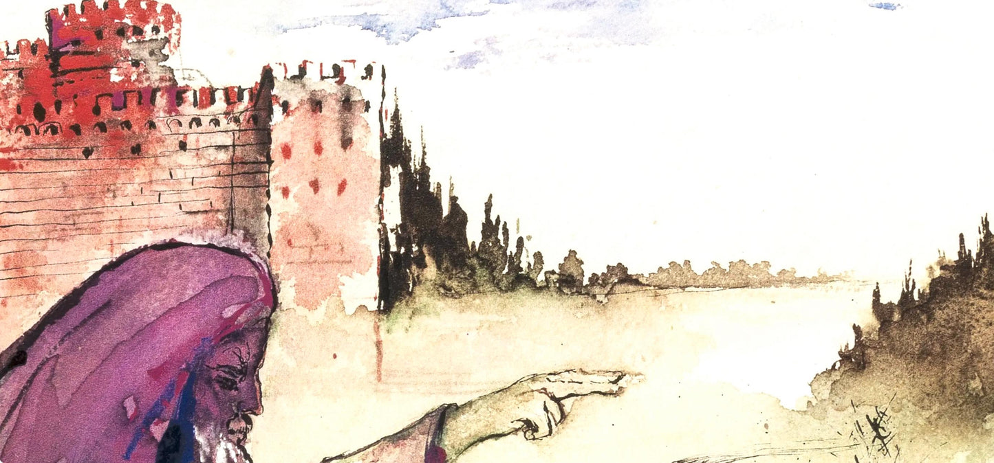 Salvador Dali, Composition (Michler/Lpsinger 1601), Romeo E Giulietta, Lithograph And Silkscreen
