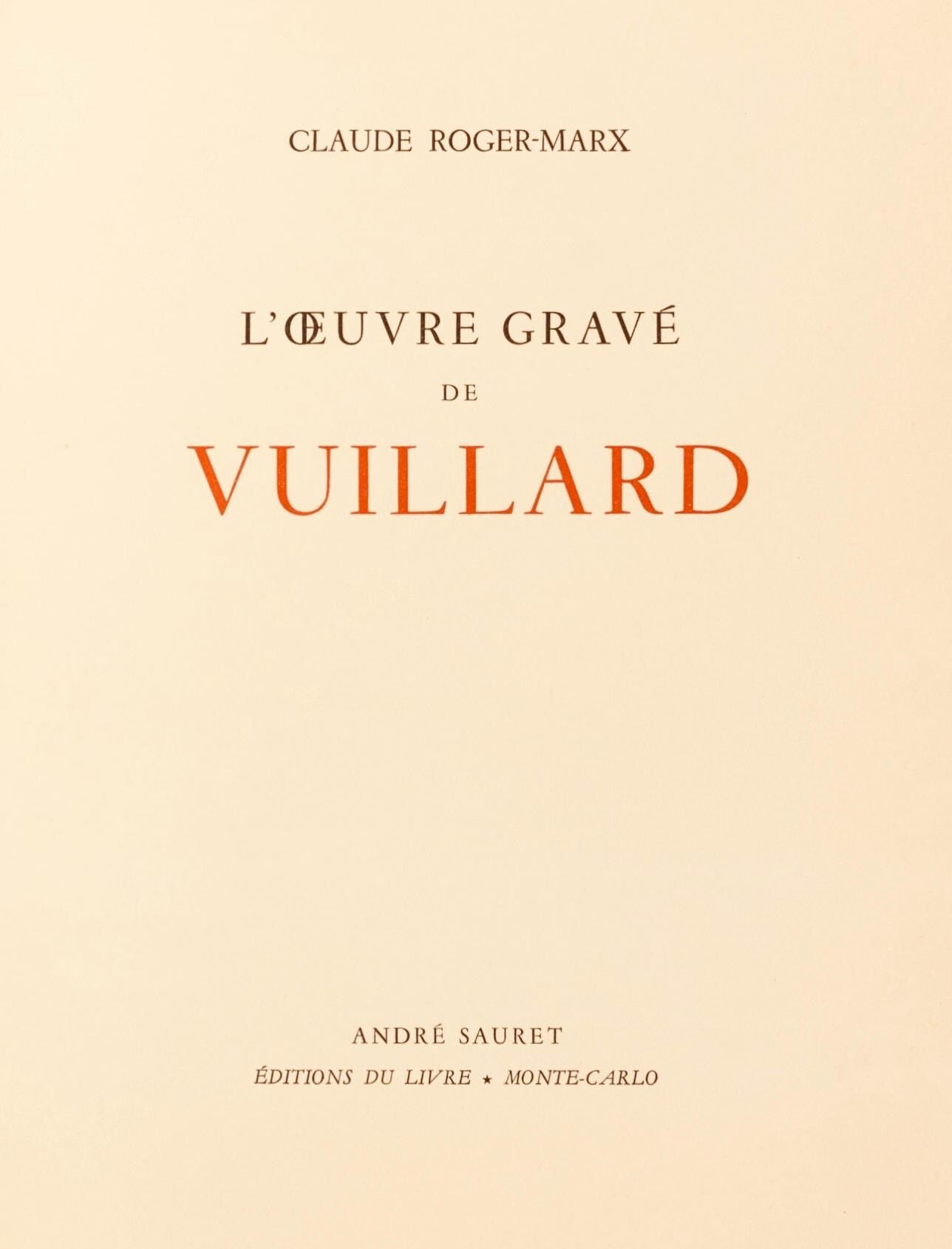 Douard Vuillard, La Cuisiniere, L'Uvre Grav De Vuillard, Lithograph