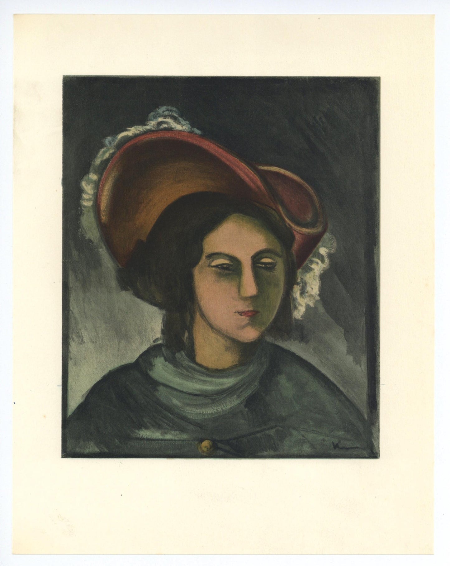 Maurice De Vlaminck, Portrait De Madeleine, Vlaminck, Lithograph