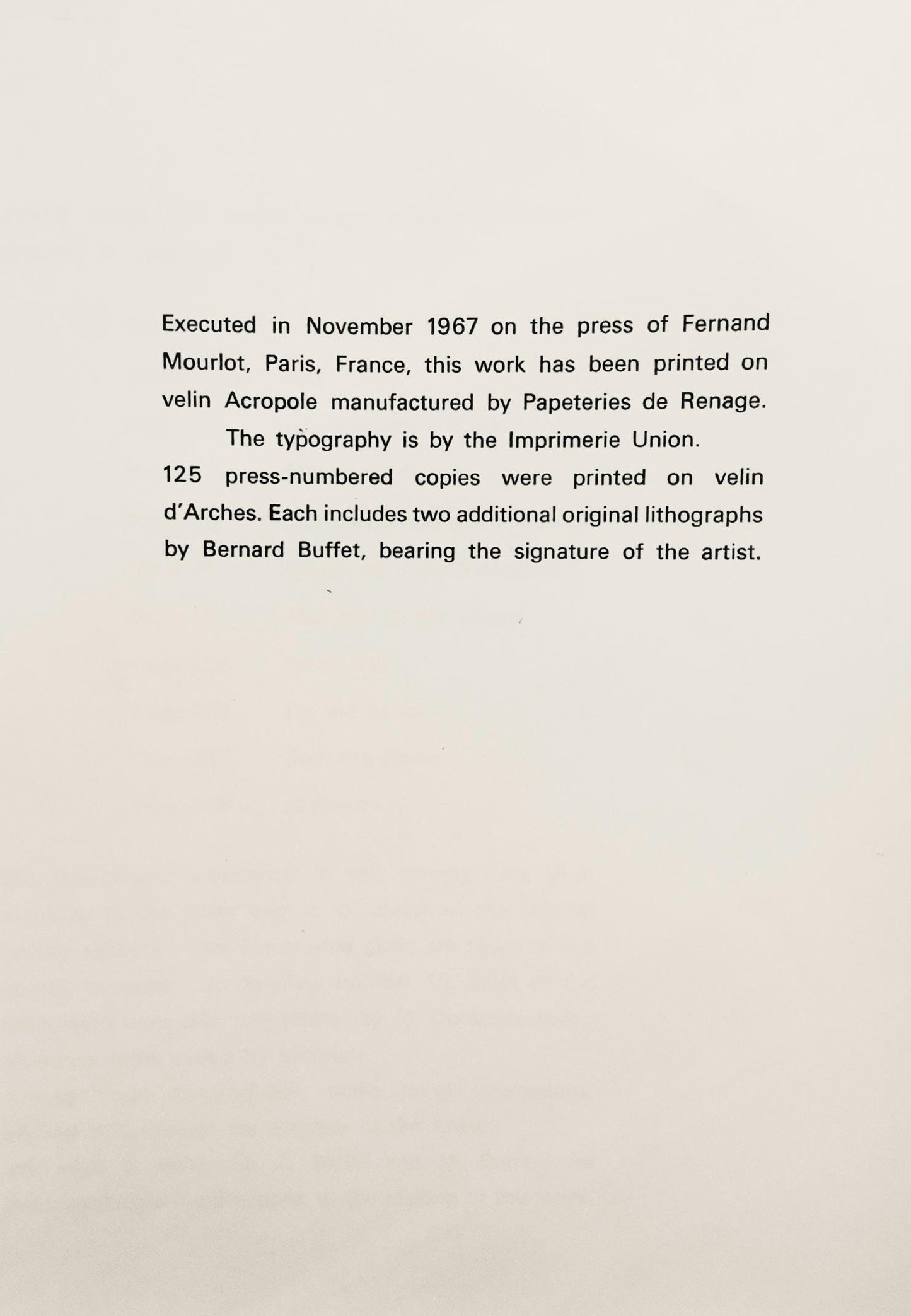 Lithograph - Bernard Buffet - Le petit hibou - Lithographs 1952-1966