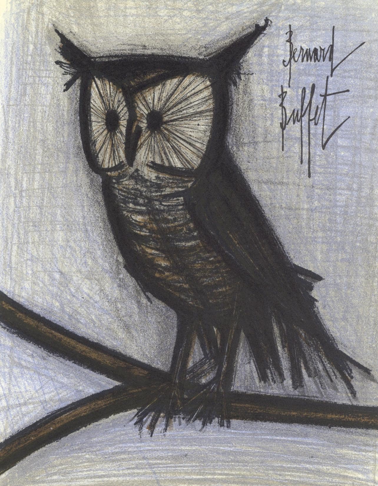 Bernard Buffet, Le Petit Hibou, Lithographs 1952-1966, Lithograph