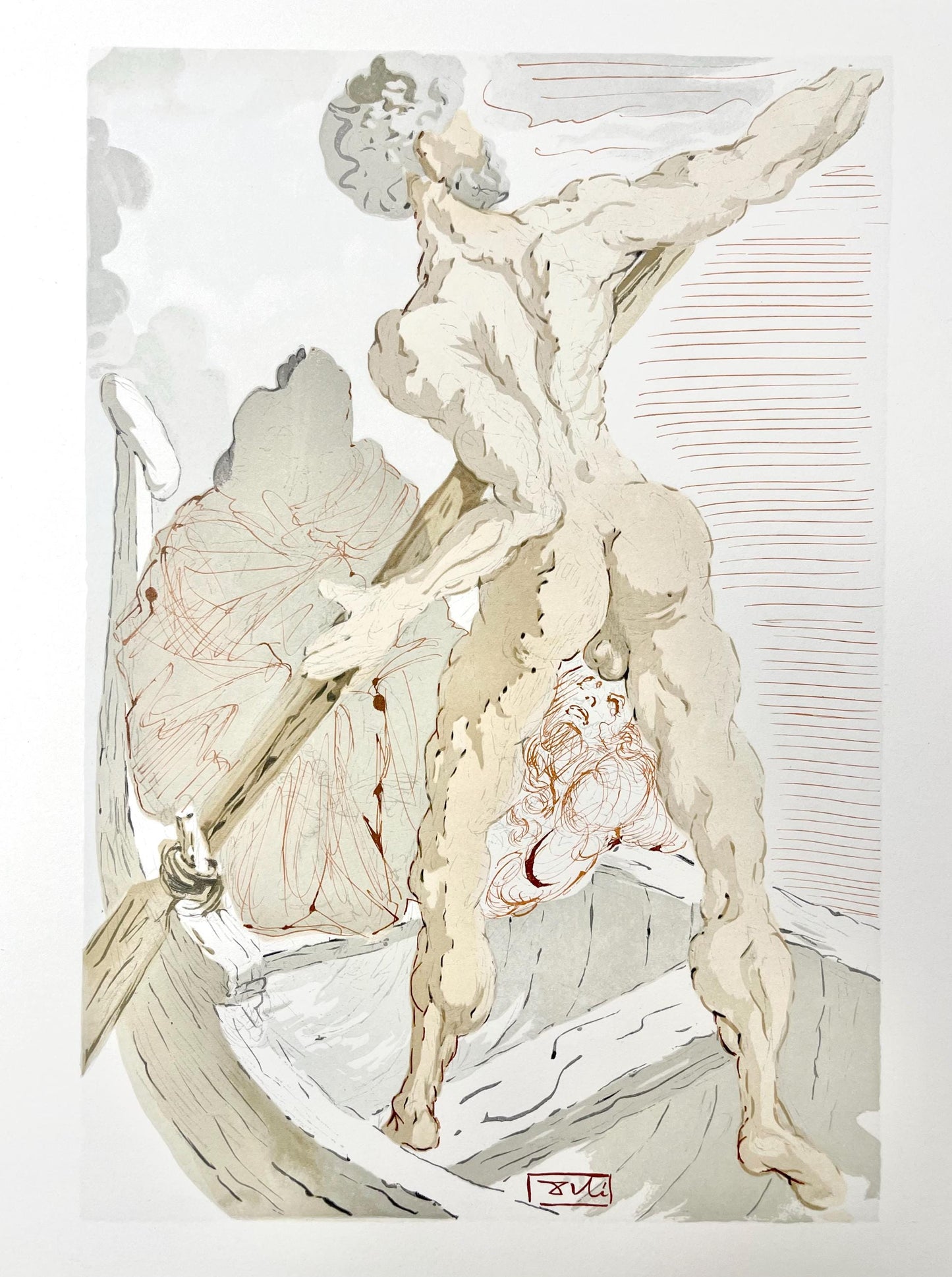 Salvador Dali, Hlle Iii (Michler/Lpsinger 1039-1138; Field 189-200), Die Gttliche Komdie, Signed,