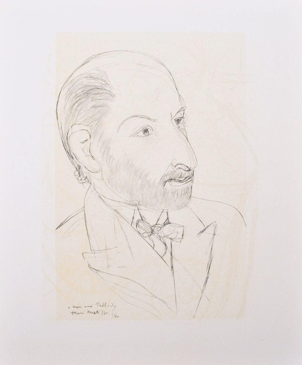 Henri Matisse, Le Peintre Pallady, Portraits Par Henri Matisse, Hliogravure