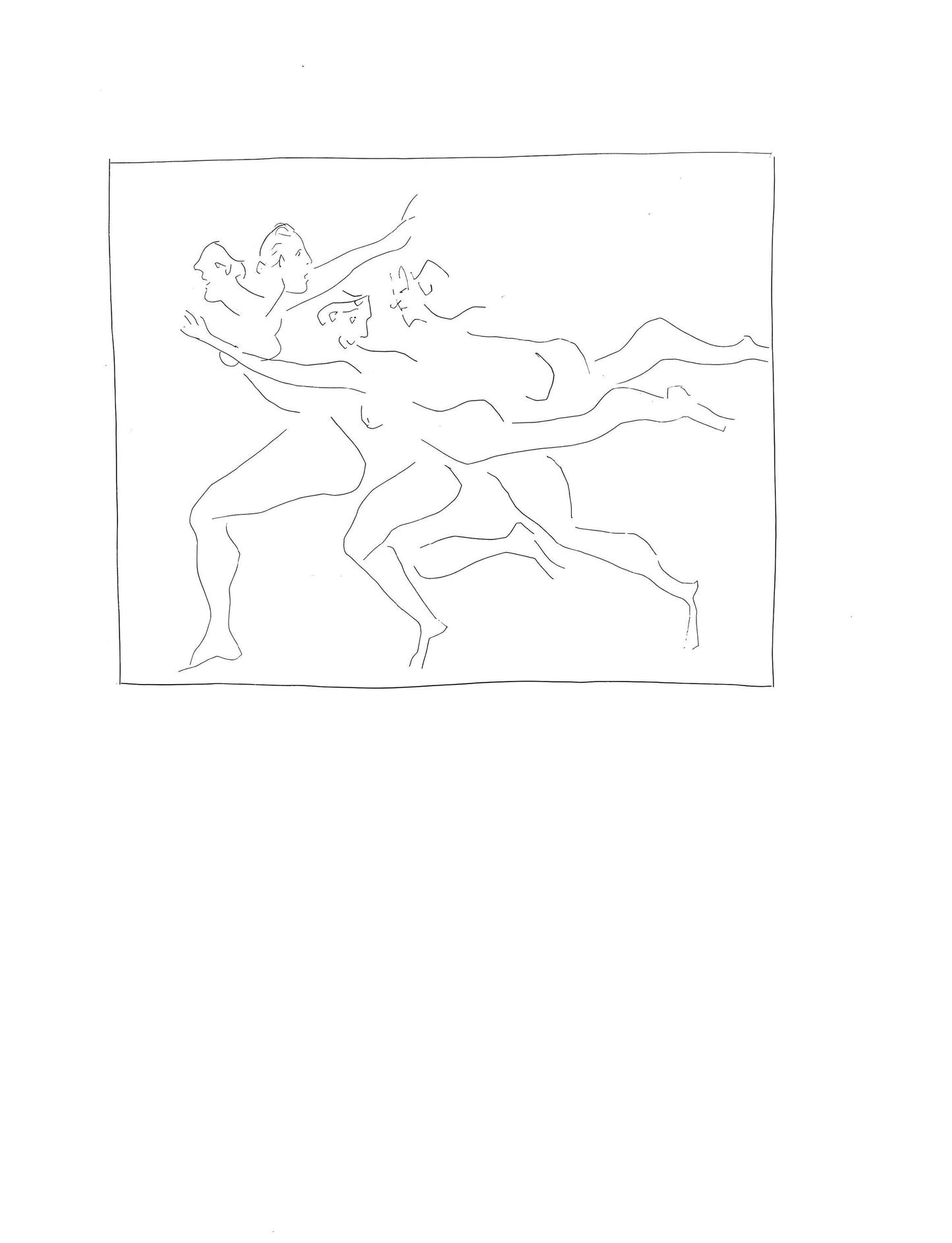 Pablo Picasso, Quatre Femmes En Fuite, Les Mtamorphoses, Lithograph