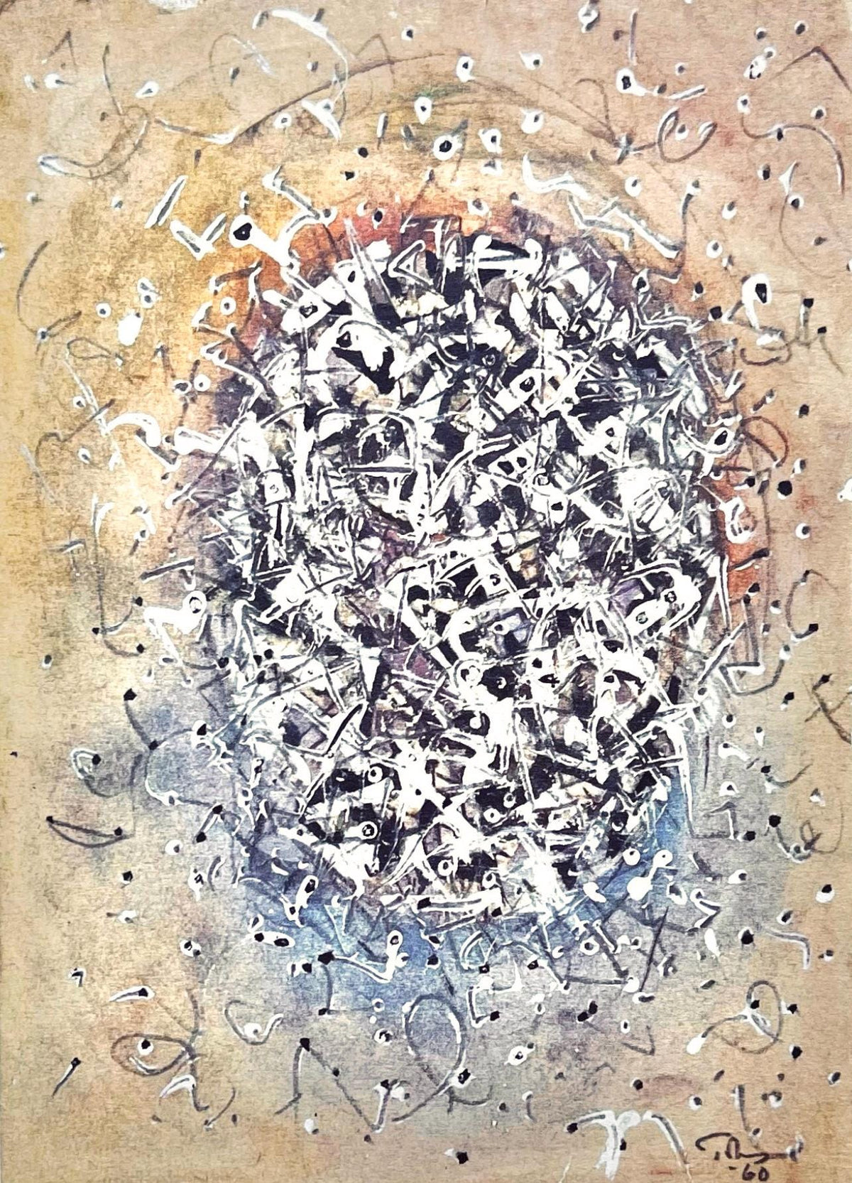 Hliogravure - Mark Tobey - Centre domin - Peintres d'aujourd'hui