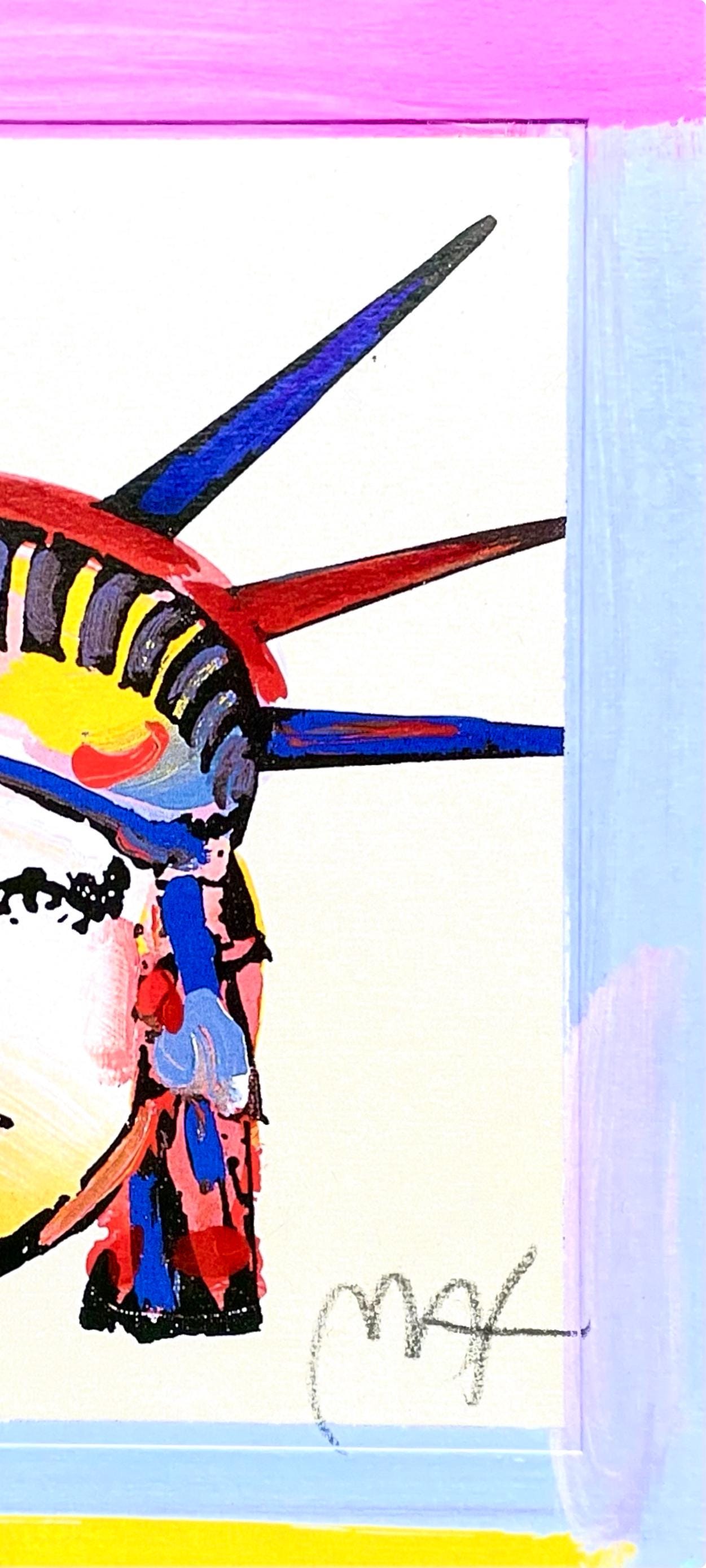 Peter Max, Liberty Head X, Hand Signed, Official Lithograph