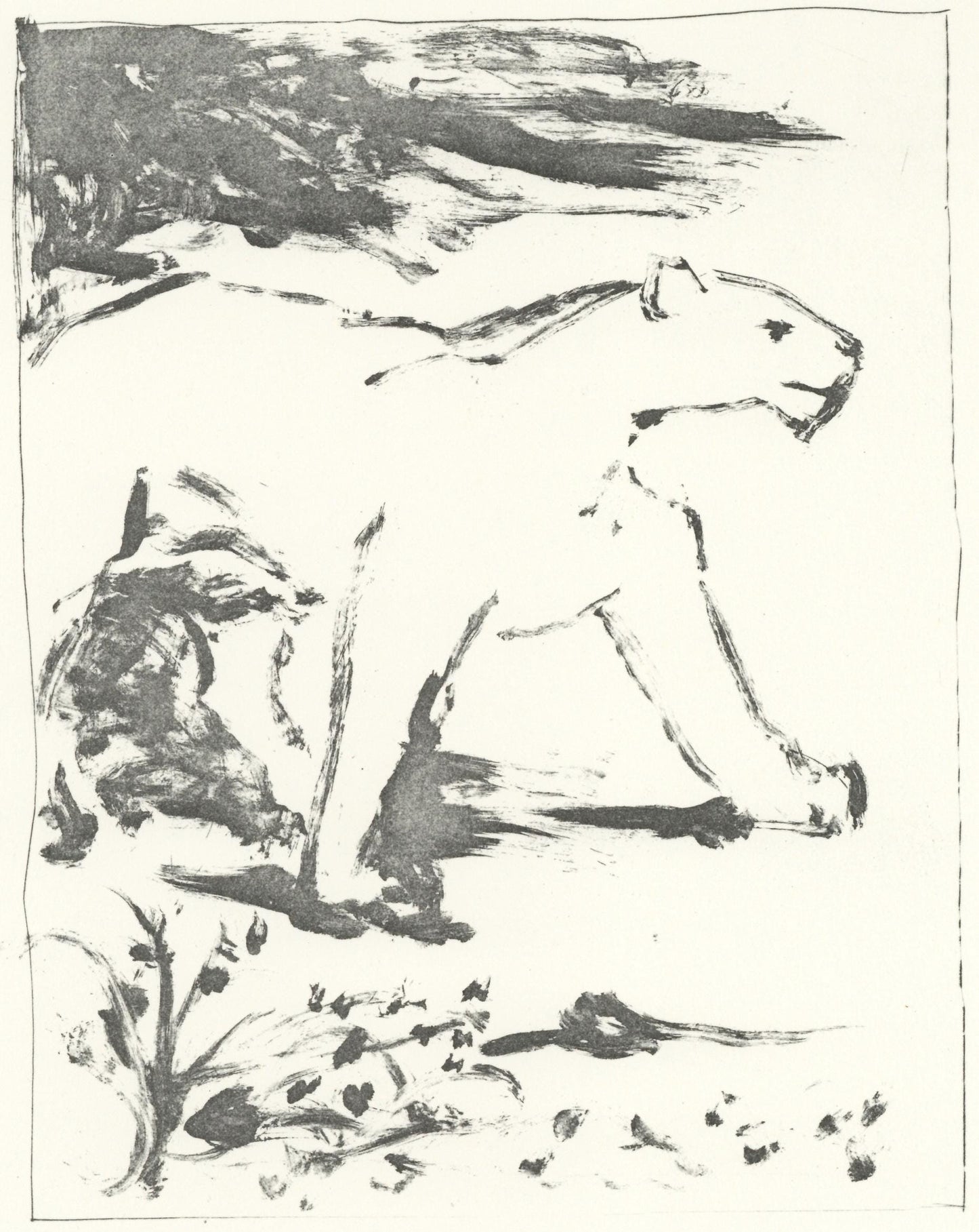 Pablo Picasso, La Lionne (The Lioness) (Orozco P.82), Histoire Naturelle, Lithograph