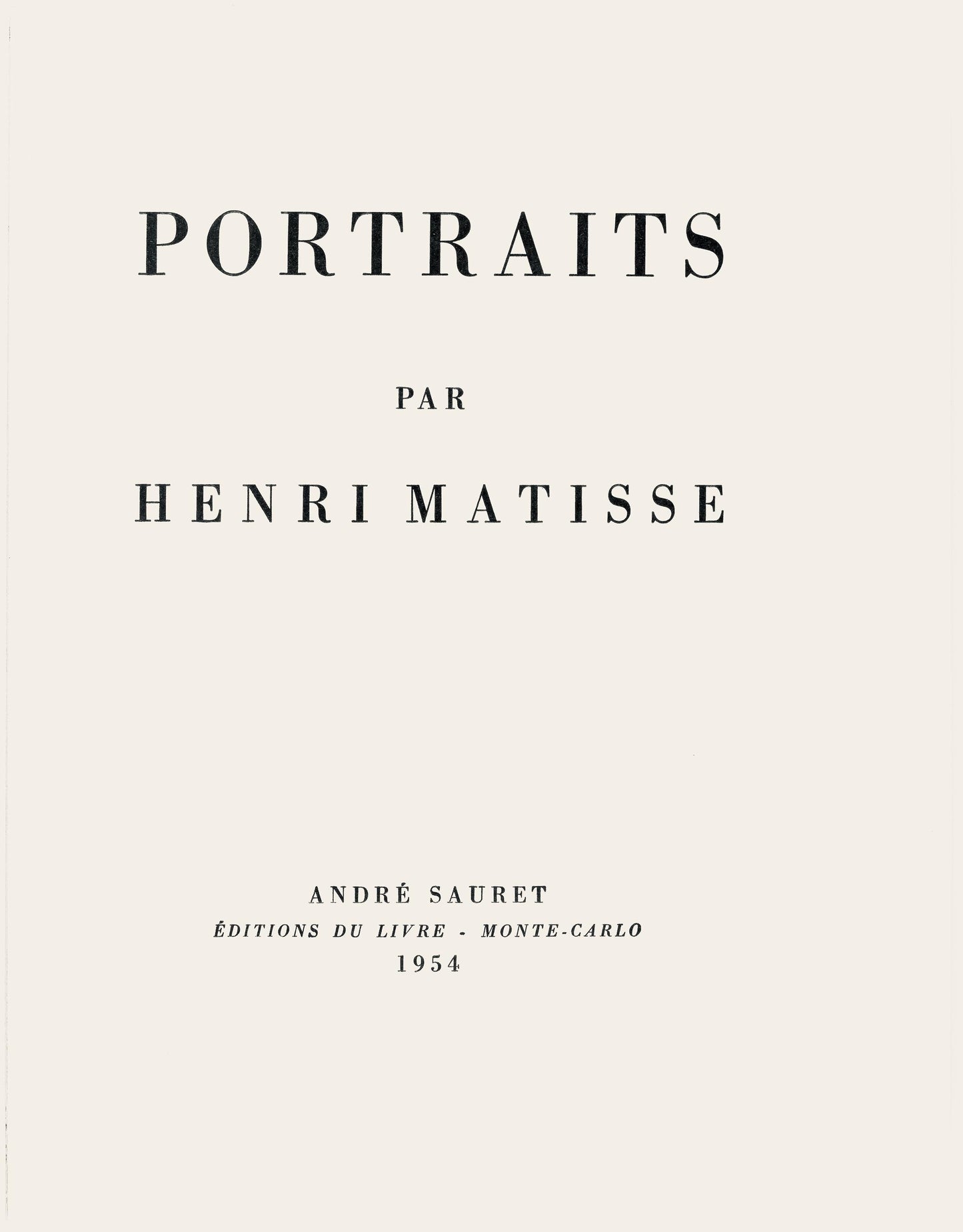 Henri Matisse, Zora, Portraits Par Henri Matisse, Lithograph