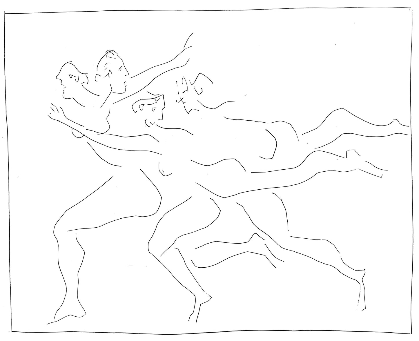 Pablo Picasso, Quatre Femmes En Fuite, Les Mtamorphoses, Lithograph