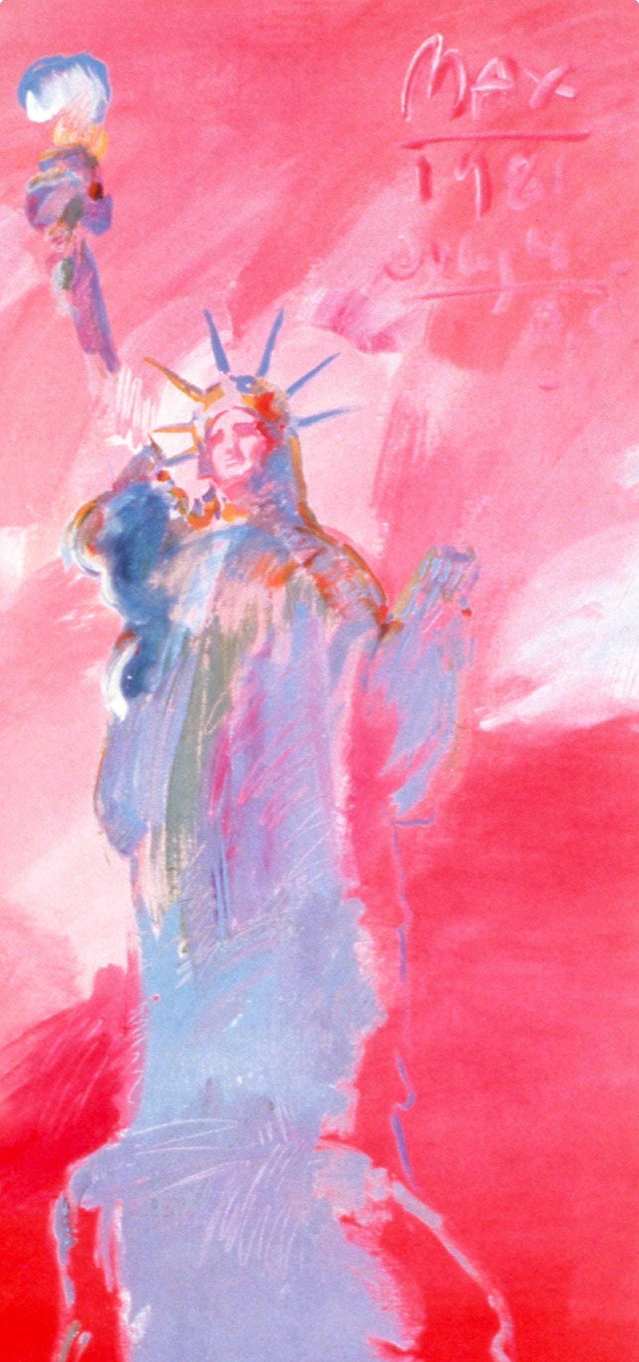 Peter Max, Statue Of Liberty V, 1981, Hand Signed, Official Edition Offset Lithograph