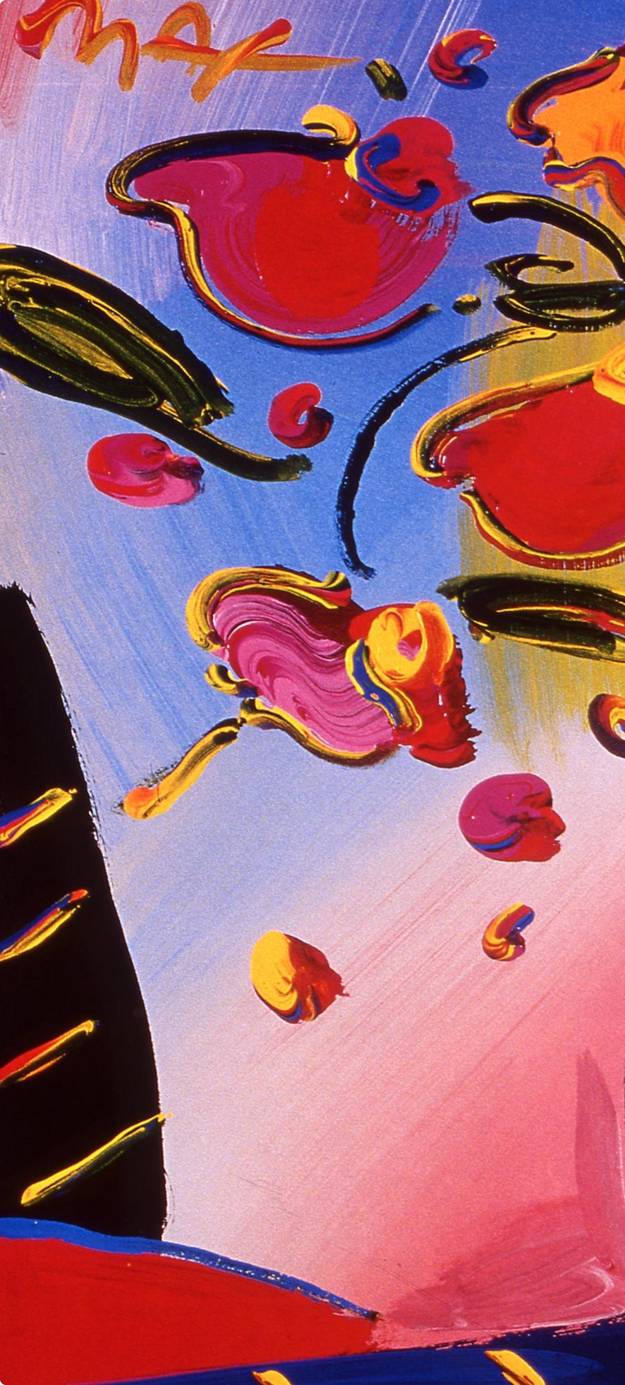 Peter Max, Faciliti-Link Flowers, 1997, Hand Signed, Official Edition Offset Lithograph