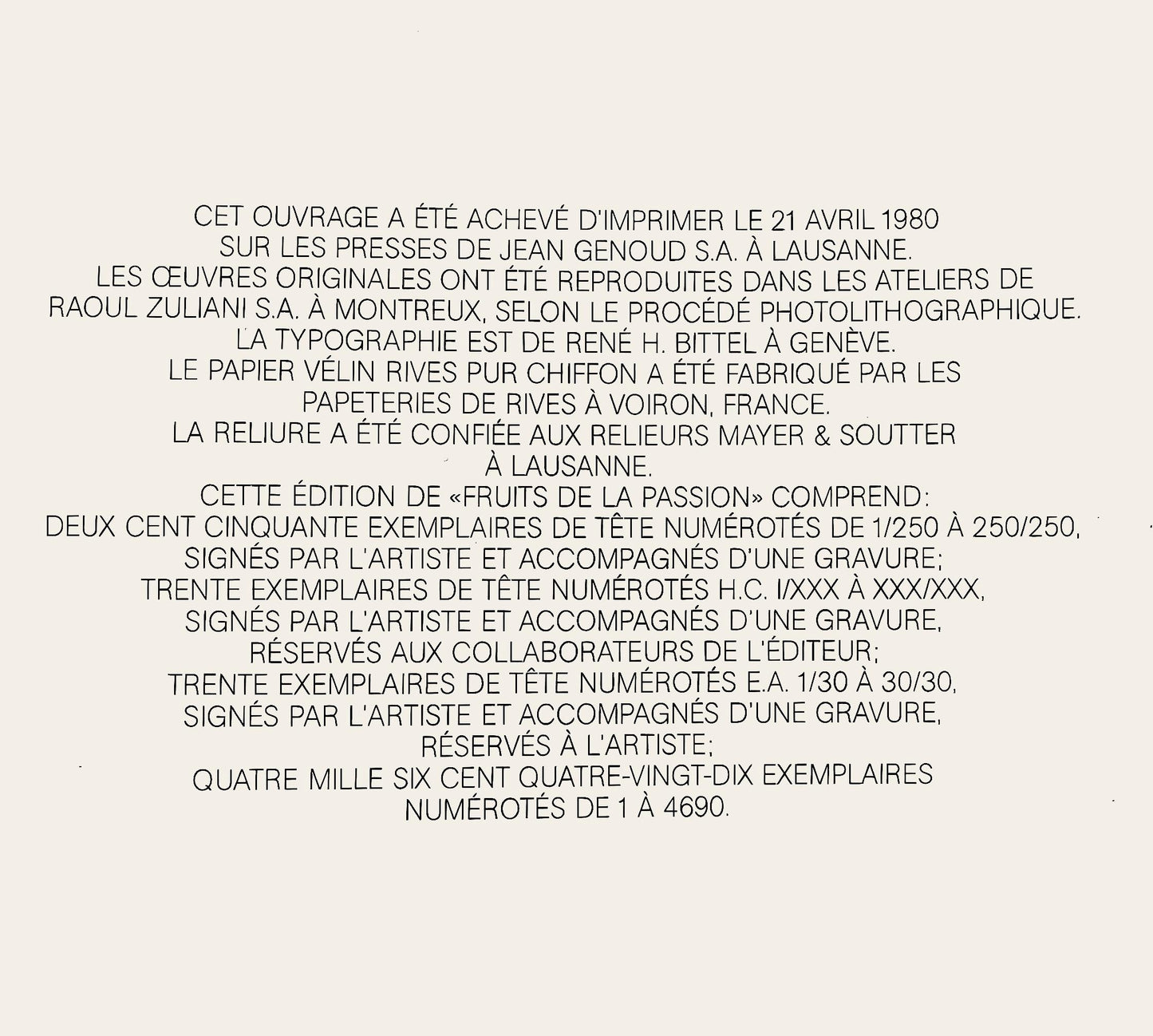 Hliogravure - Lonor Fini - Composition - Fruits de la Passion - XXe sicle