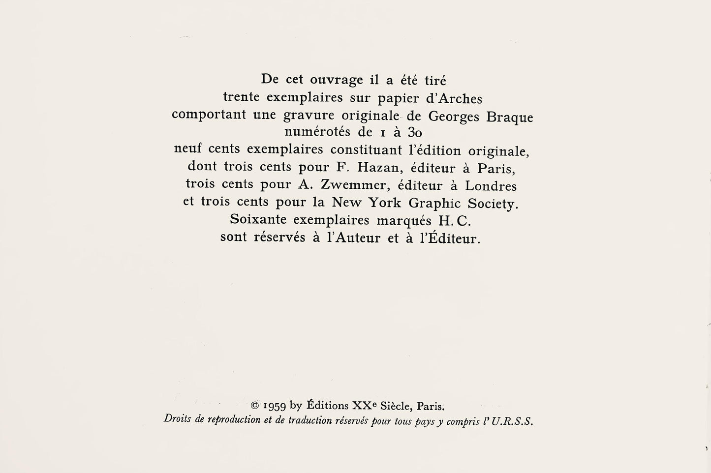 Georges Braque, Forme, Georges Braque, Le Solitaire, Xxe Sicle, Lithograph