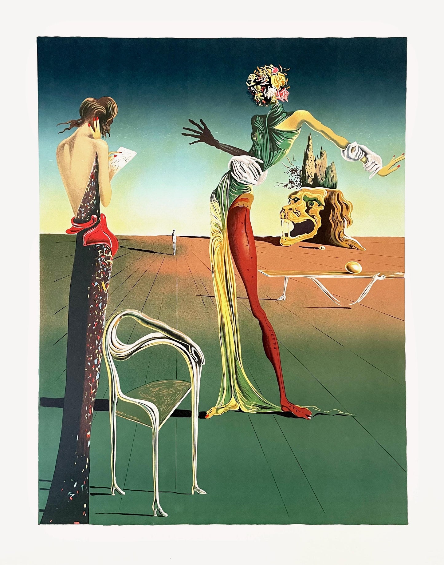 Salvador Dali, Femme Tete De Roses, Lithograph