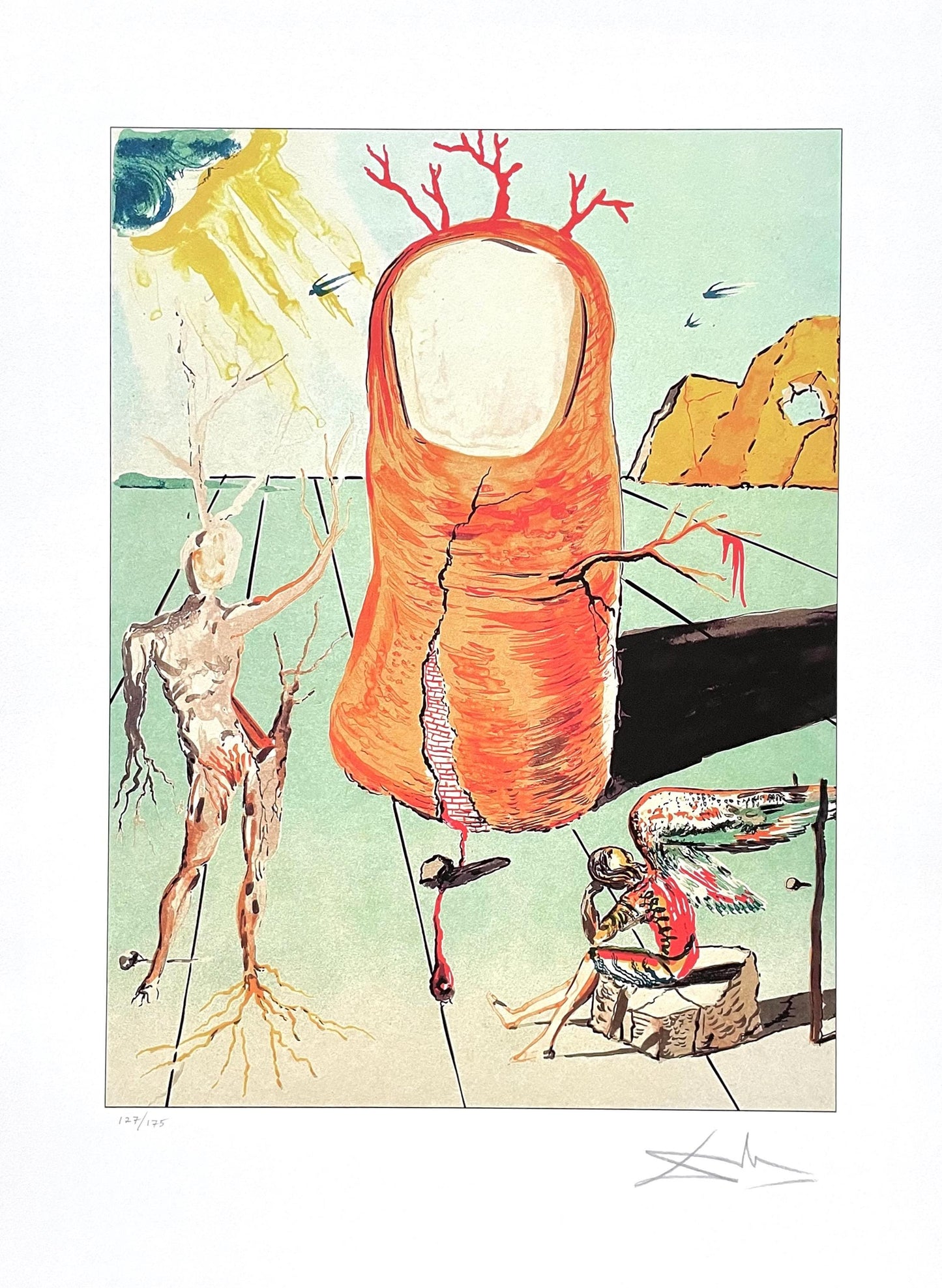 Salvador Dali, La Vision De L'Ange De Cap Creus (Le Pouce), Signed, Archival Pigment Print