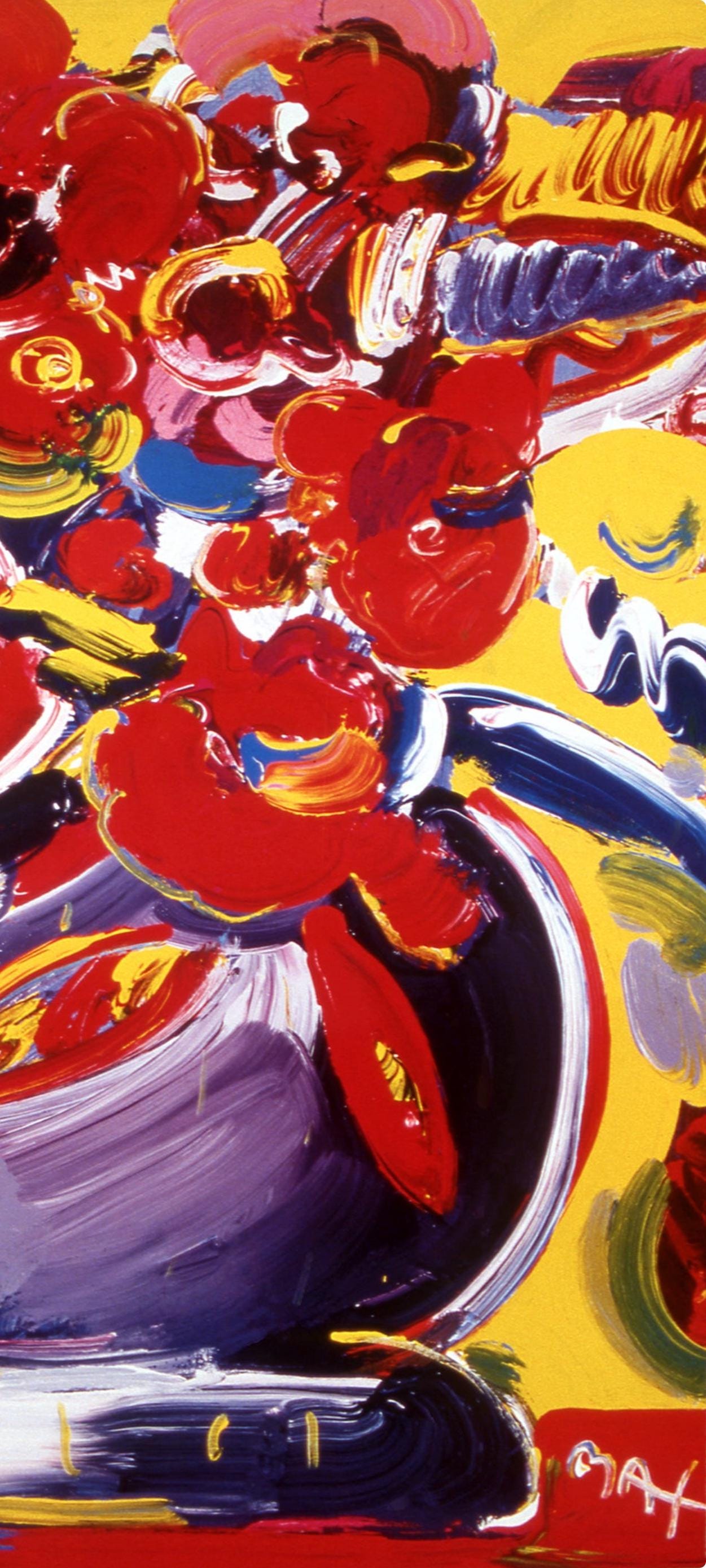 Peter Max, Flowers Ii - Neo-Fauve, 2000, Hand Signed, Official Edition Offset Lithograph