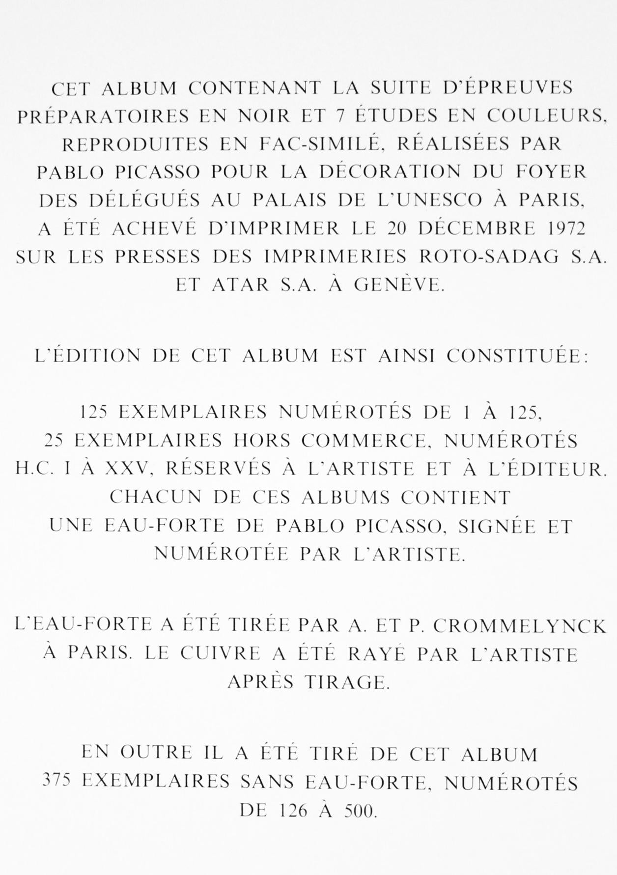 Pablo Picasso, 6.12.57. (Cramer 155), La Chute D'Icare, Hliogravure