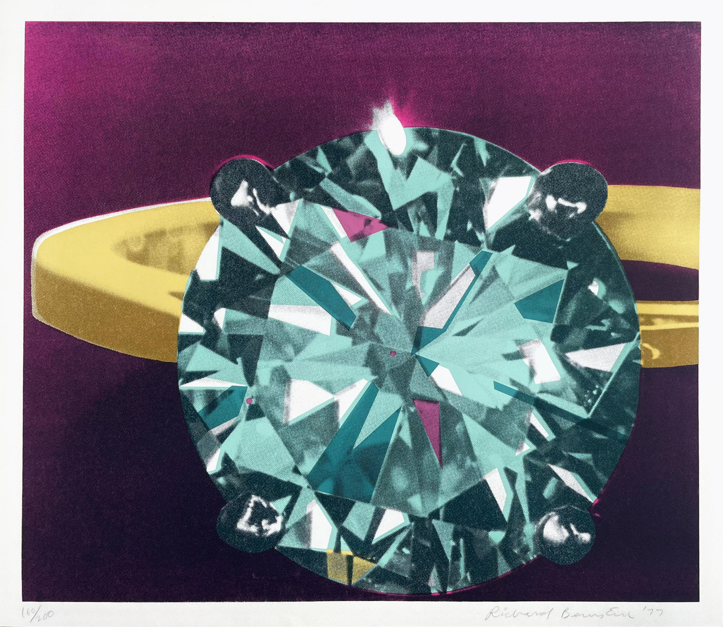 Richard Bernstein, Diamond Ring, Signed, Silkscreen
