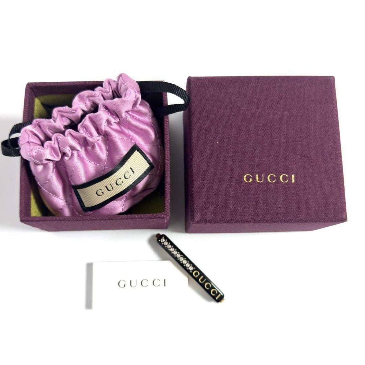 Metal Resin Rhinestone Hair Gucci Pin