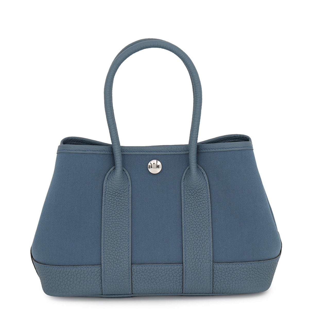 HERMES Tote Bag Toile Officier Negonda Leather
