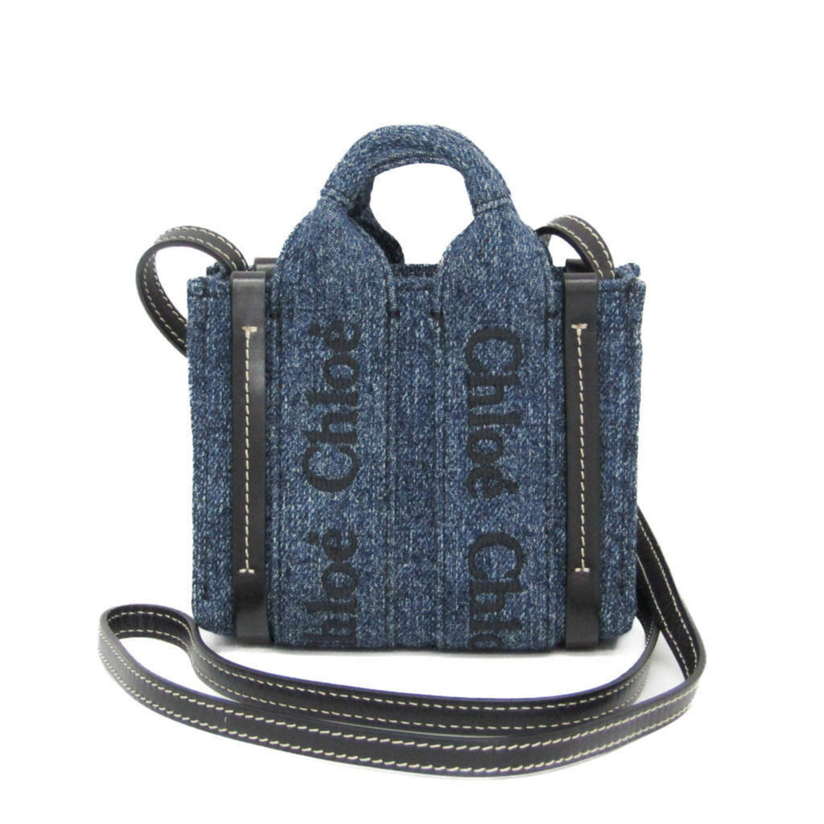 CHLO Handbag Shoulder Bag Denim Leather
