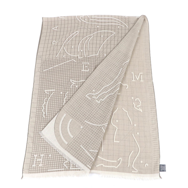 Hermes Stole Cashmere 70% Silk 30%