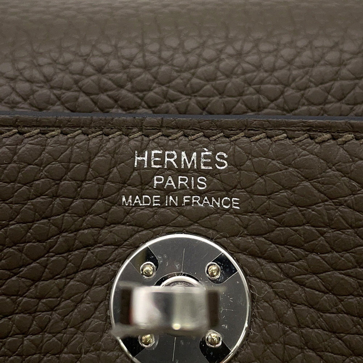 HERMES Handbag Taurillon Clemence Leather