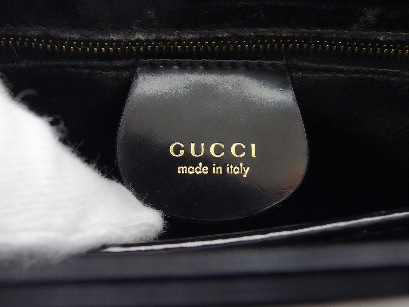 Gucci Handbag Black X Gold
