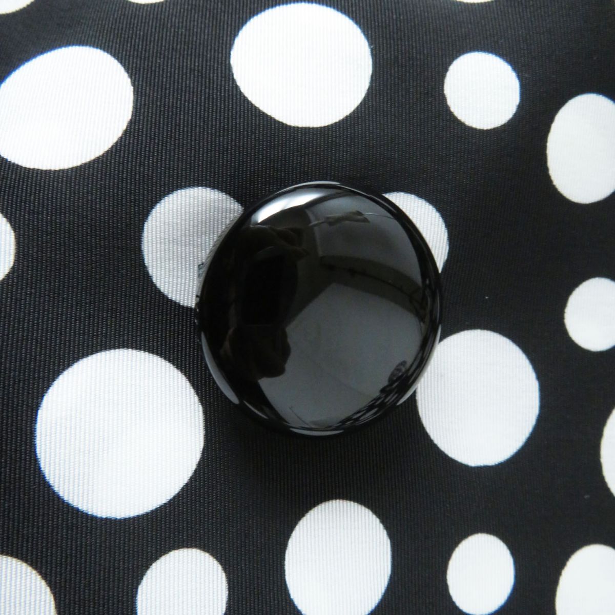 Louis Vuitton Trench Coat Image Reference Black X White (Dot Pattern) Women