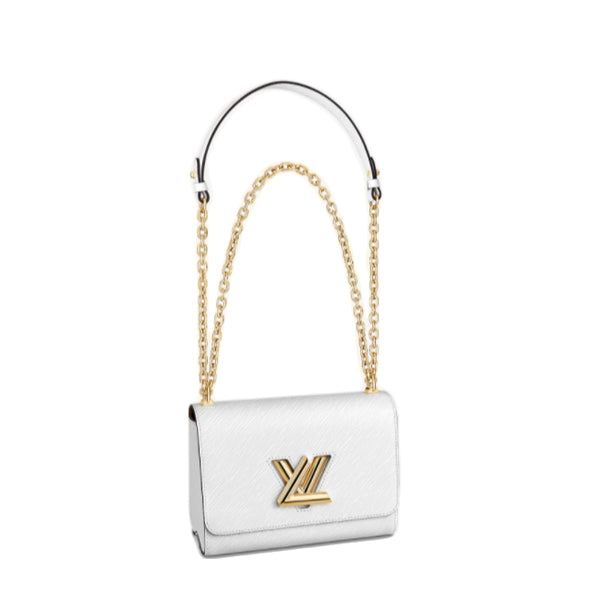 Louis Vuitton Shoulder Bag M55513 Epi Leather White Chainshoulder Bag Bron Twist Mm Women