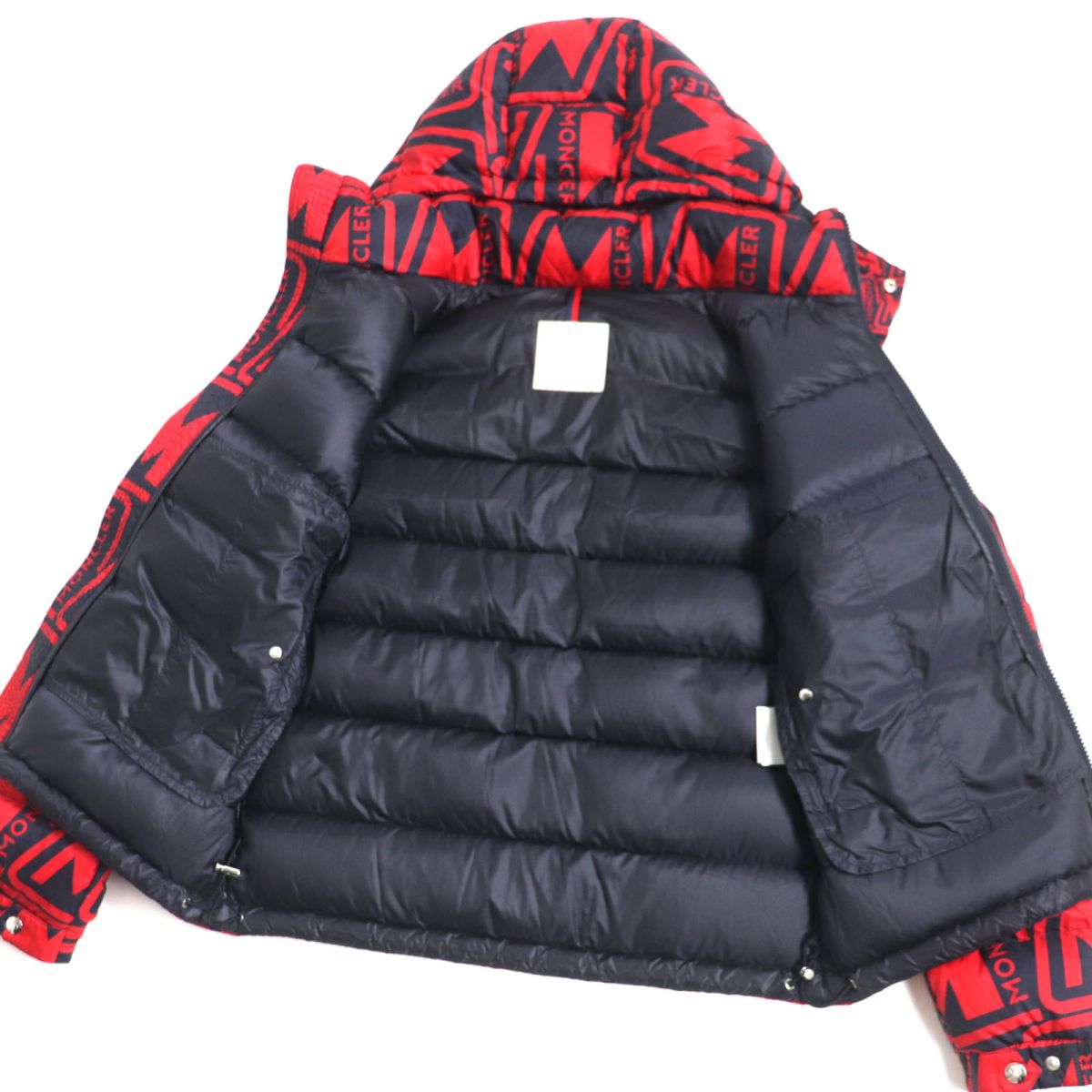 Moncler Down Jacket Polyester Red X Black 1