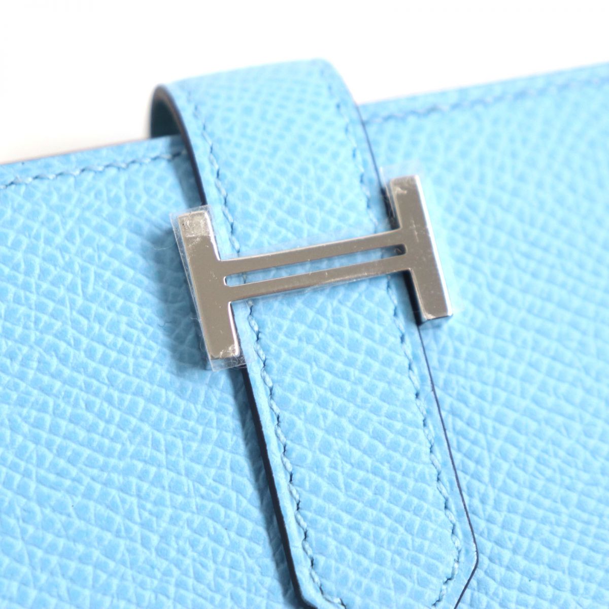 Hermes Long Wallet Purse Mainfepsom Blue Mens