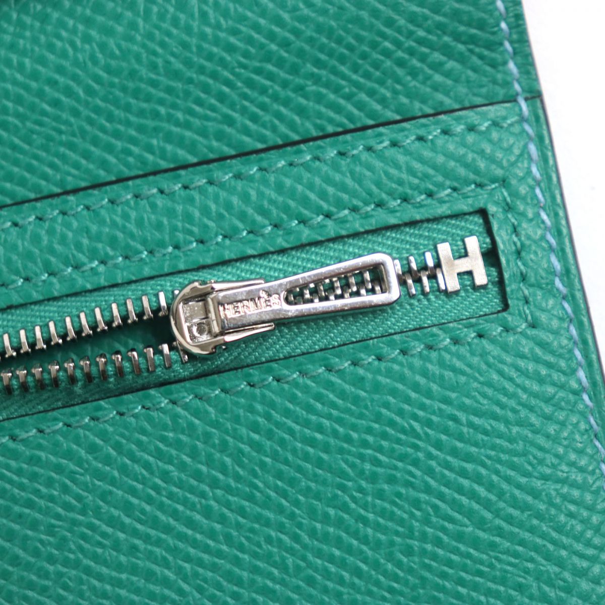 Hermes Long Wallet Purse Mainfepsom Blue Mens