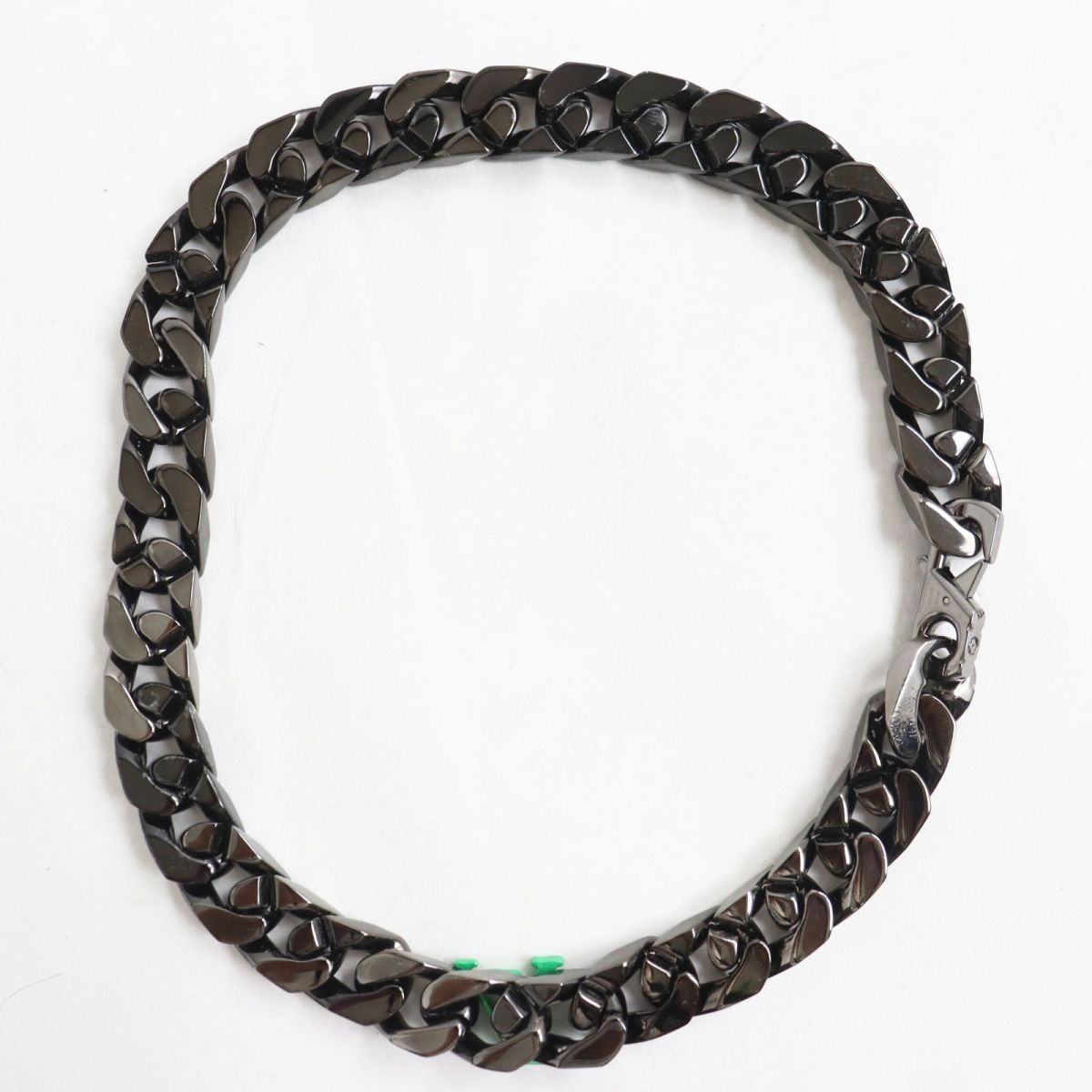 Louis Vuitton Necklace Mp2853 Gold Plated, Color Stone Black X Silver Mens